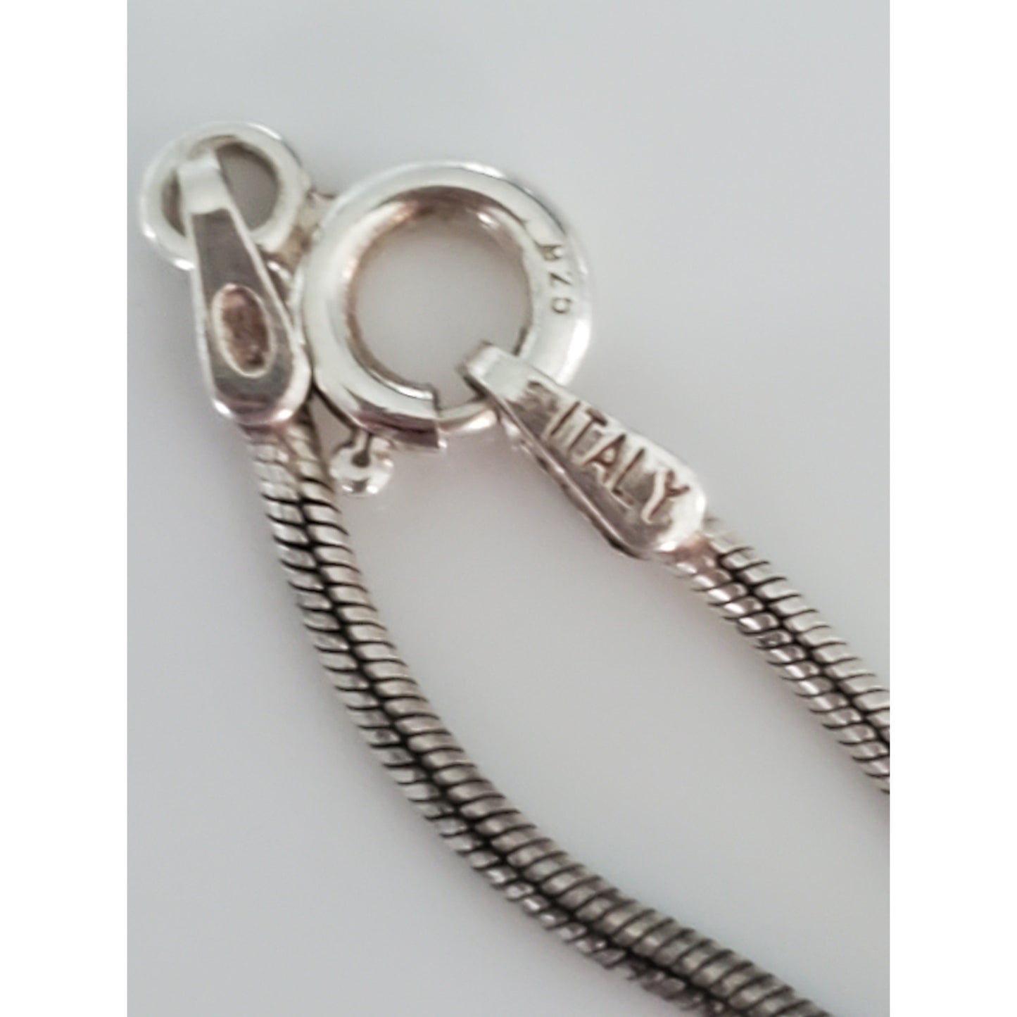 Vintage Sterling Silver Pink Stone Necklace