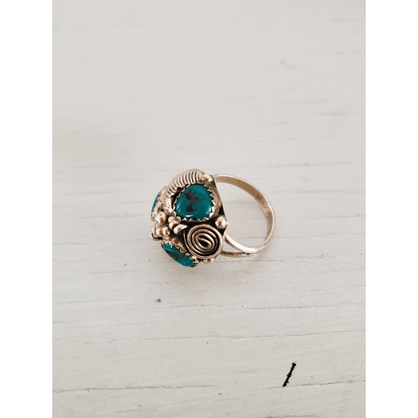 Vintage Turquoise and Sterling Silver Navajo Ring