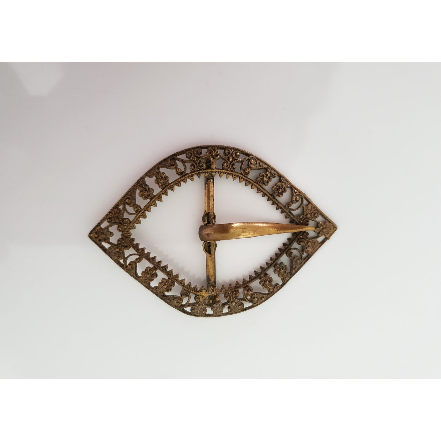 Antique Victorian Brass Ladies Belt Buckle