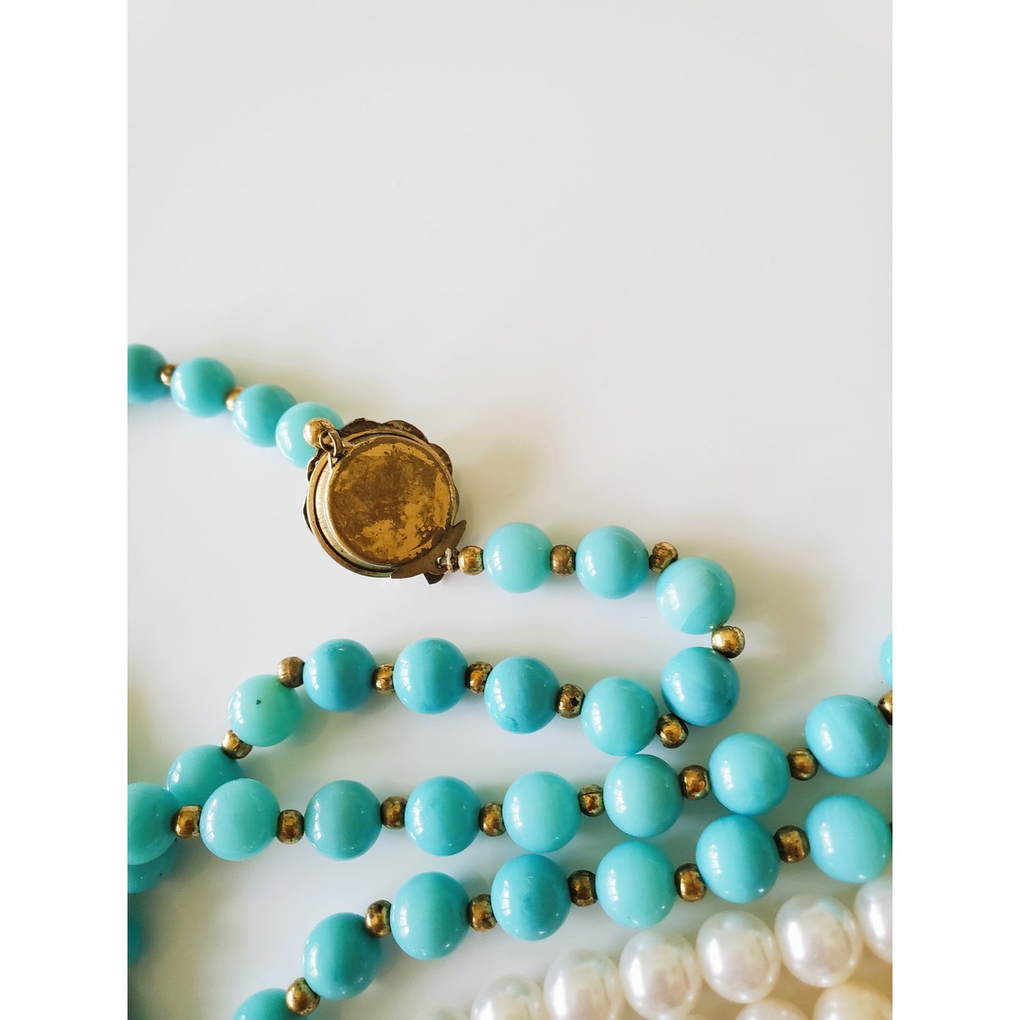 Vintage Pair of Faux Beaded Necklaces