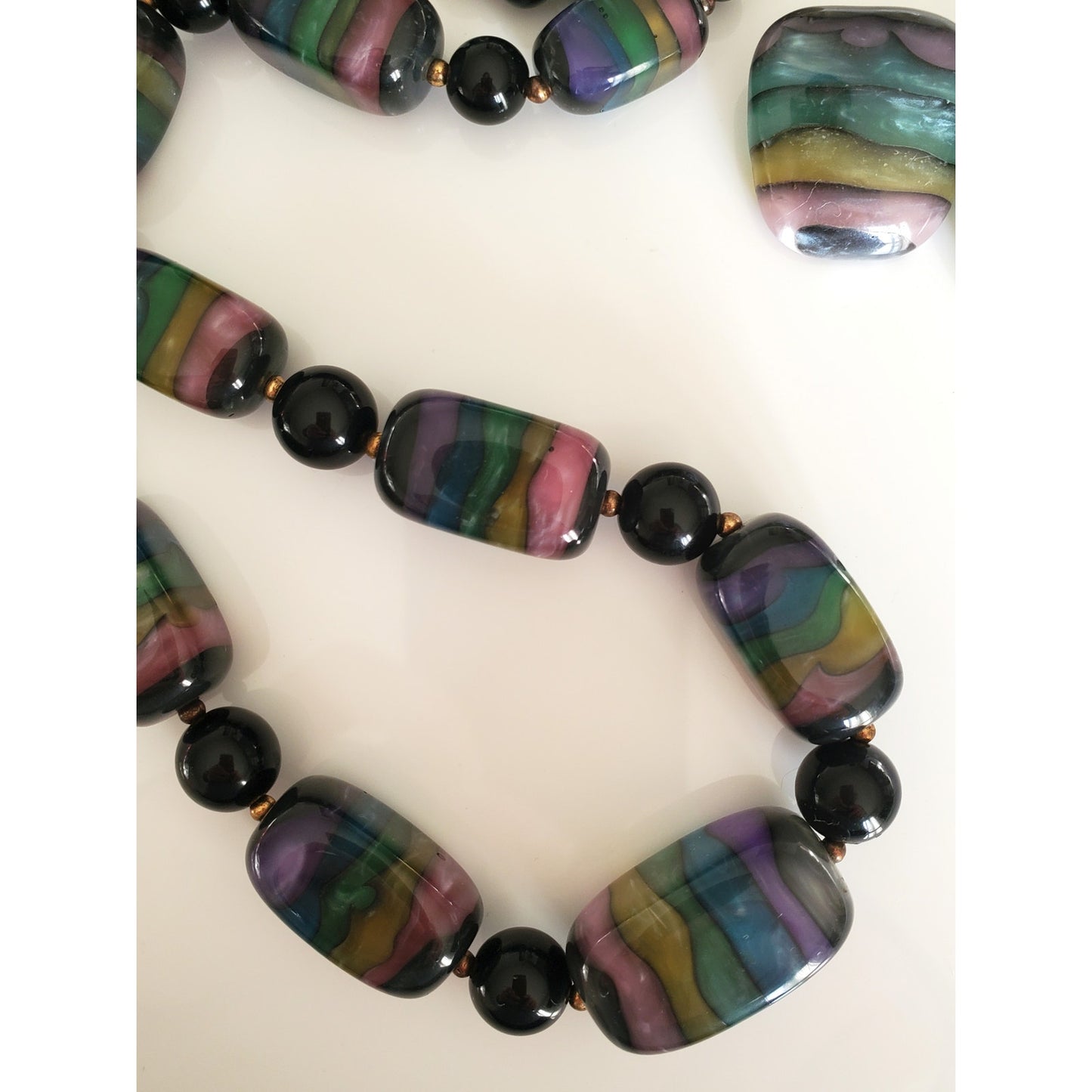 Vintage Rainbow Jewelry Set