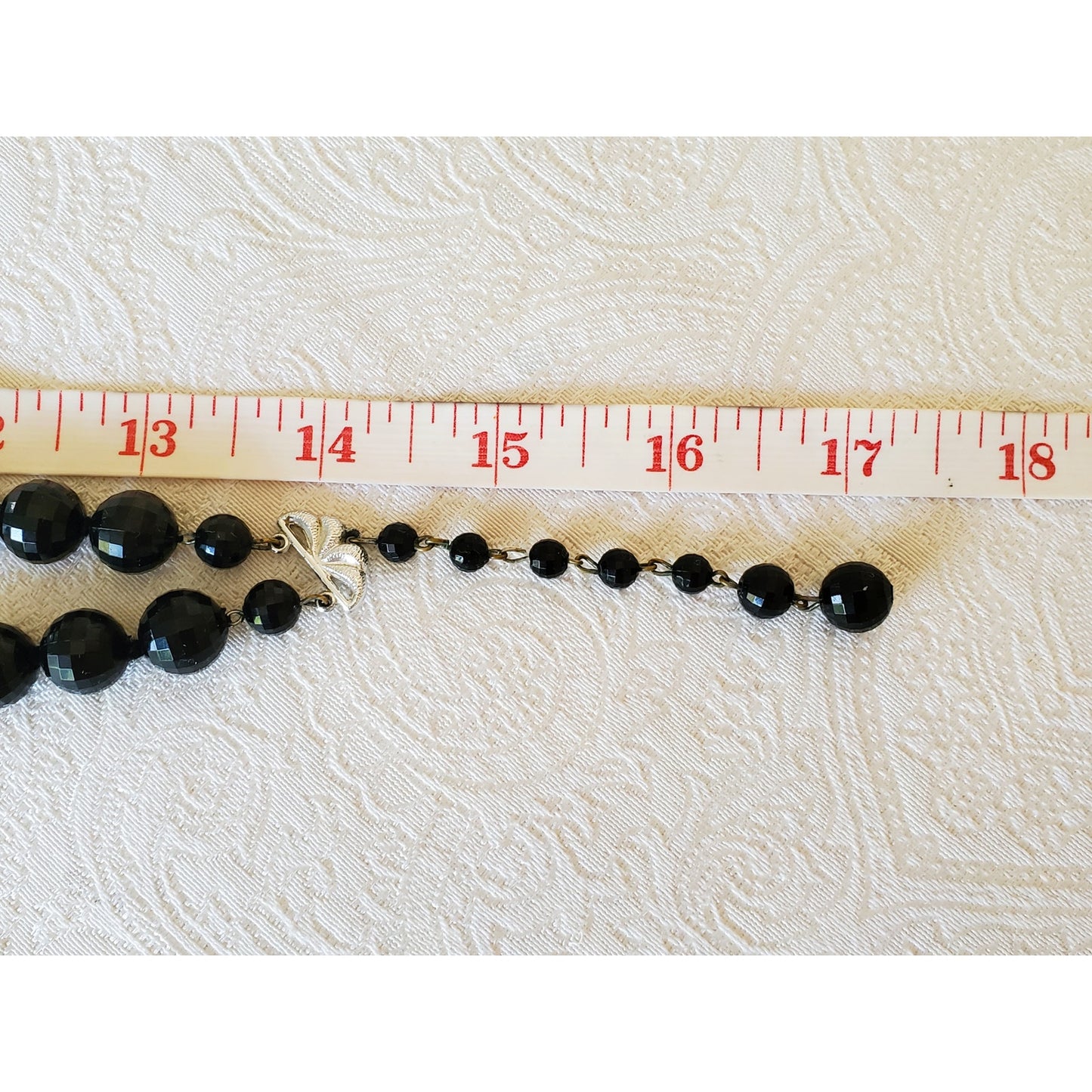 Vintage Black Choker Necklace and Clip On Earring Set