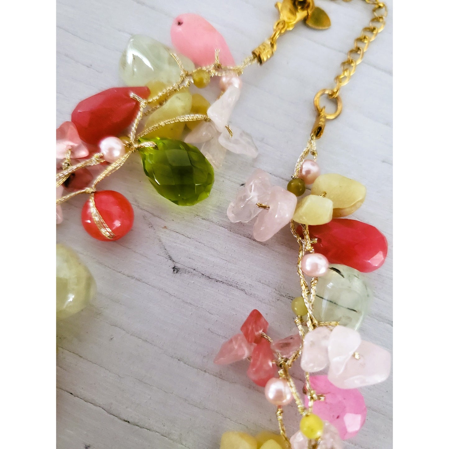 Lot of Two Pink Tone Necklaces
