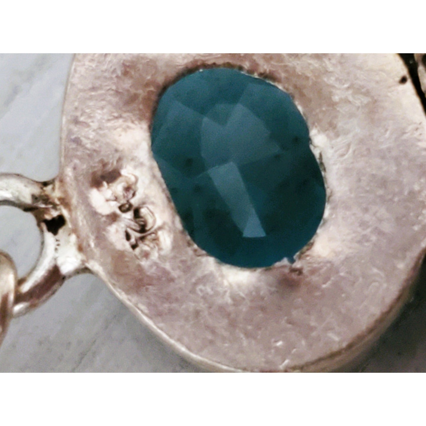 Sterling Silver Balinese Goddess Blue Face Topaz Statement Earrings