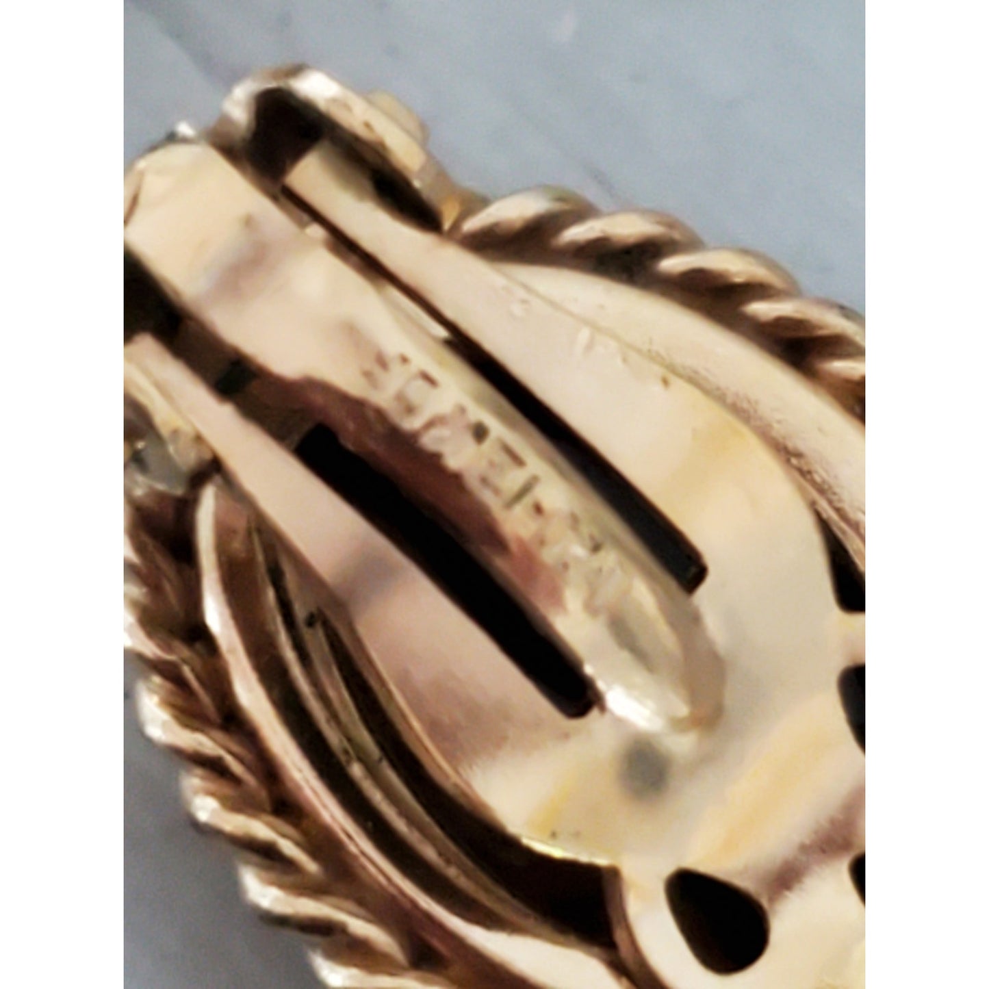 Vintage Tiger-Eye Clip On Gold-fill Earrings