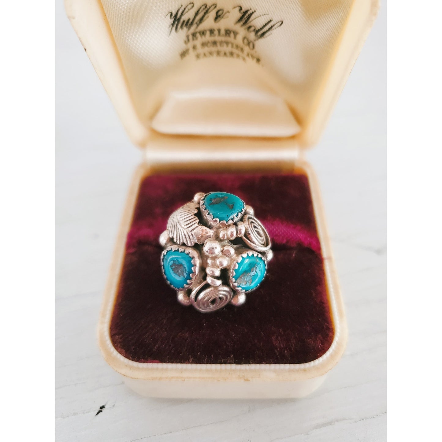 Vintage Turquoise and Sterling Silver Navajo Ring