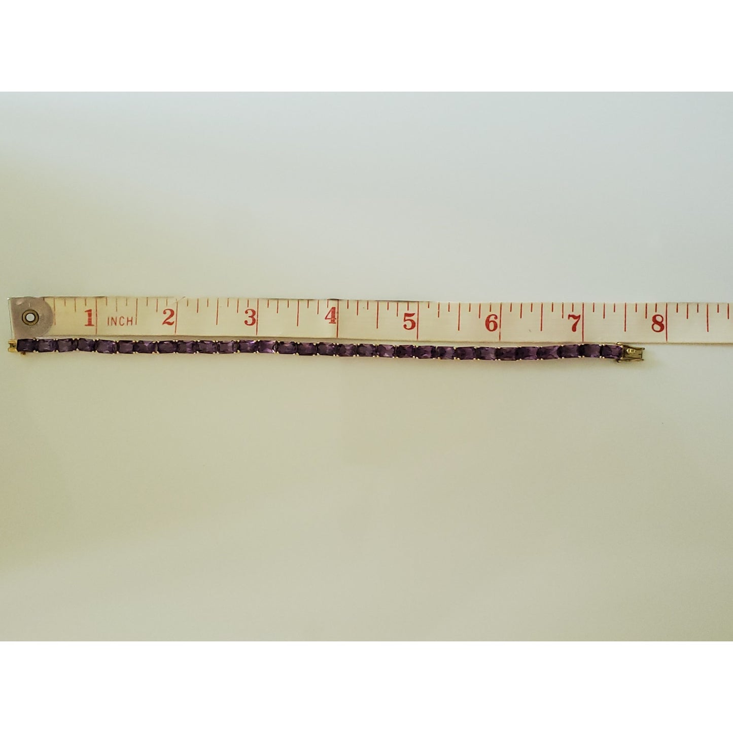Vintage 14K Gold Amethyst Square Cut Bracelet