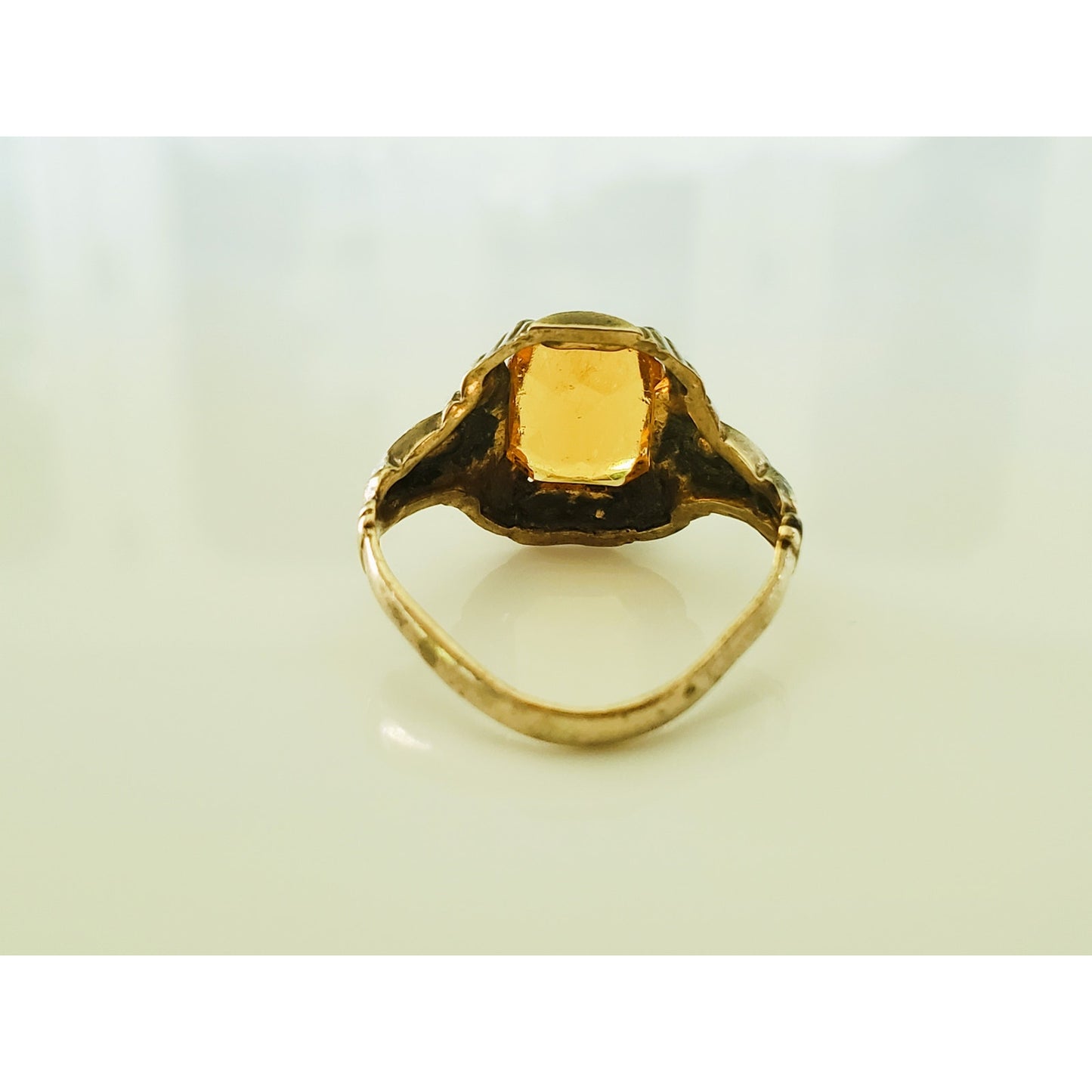 Vintage Uncas Designer Yellow Stone Ring Project