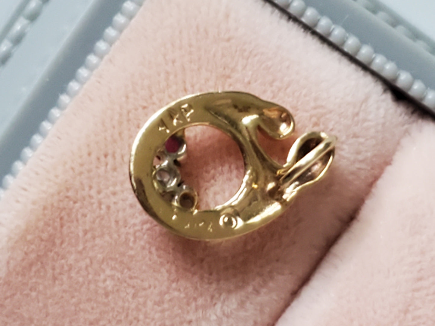 14K Gold – Mother Child Multi Gem Pendant