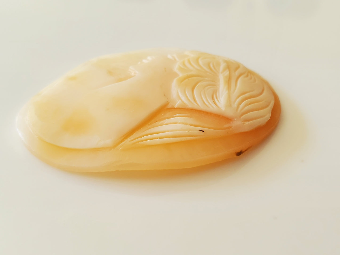 Antique Unmounted Hand Carved Victorian Woman Cameo