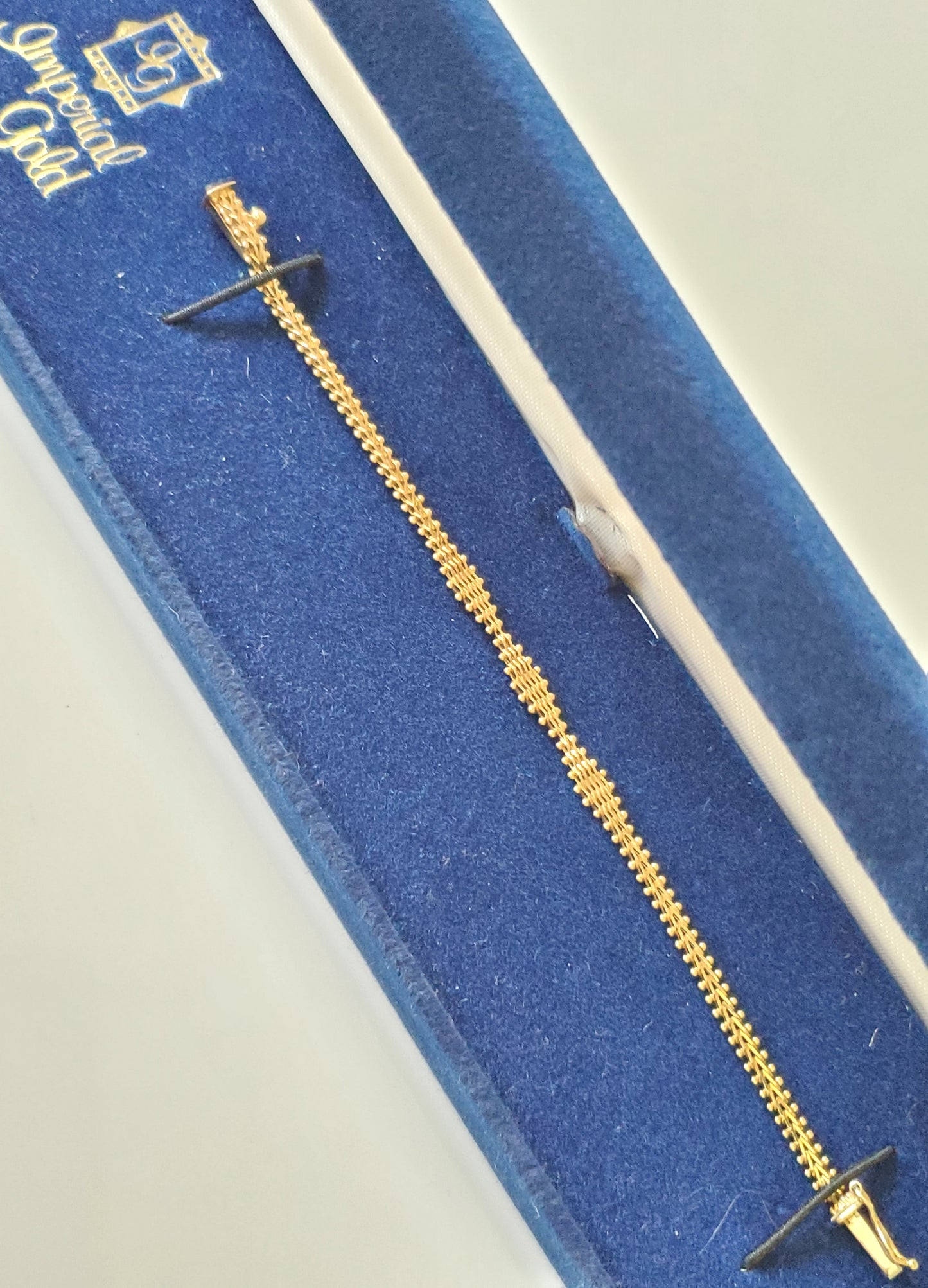 14K Gold – Imperial Gold Designer Marquise Child Bracelet – Limited Edition