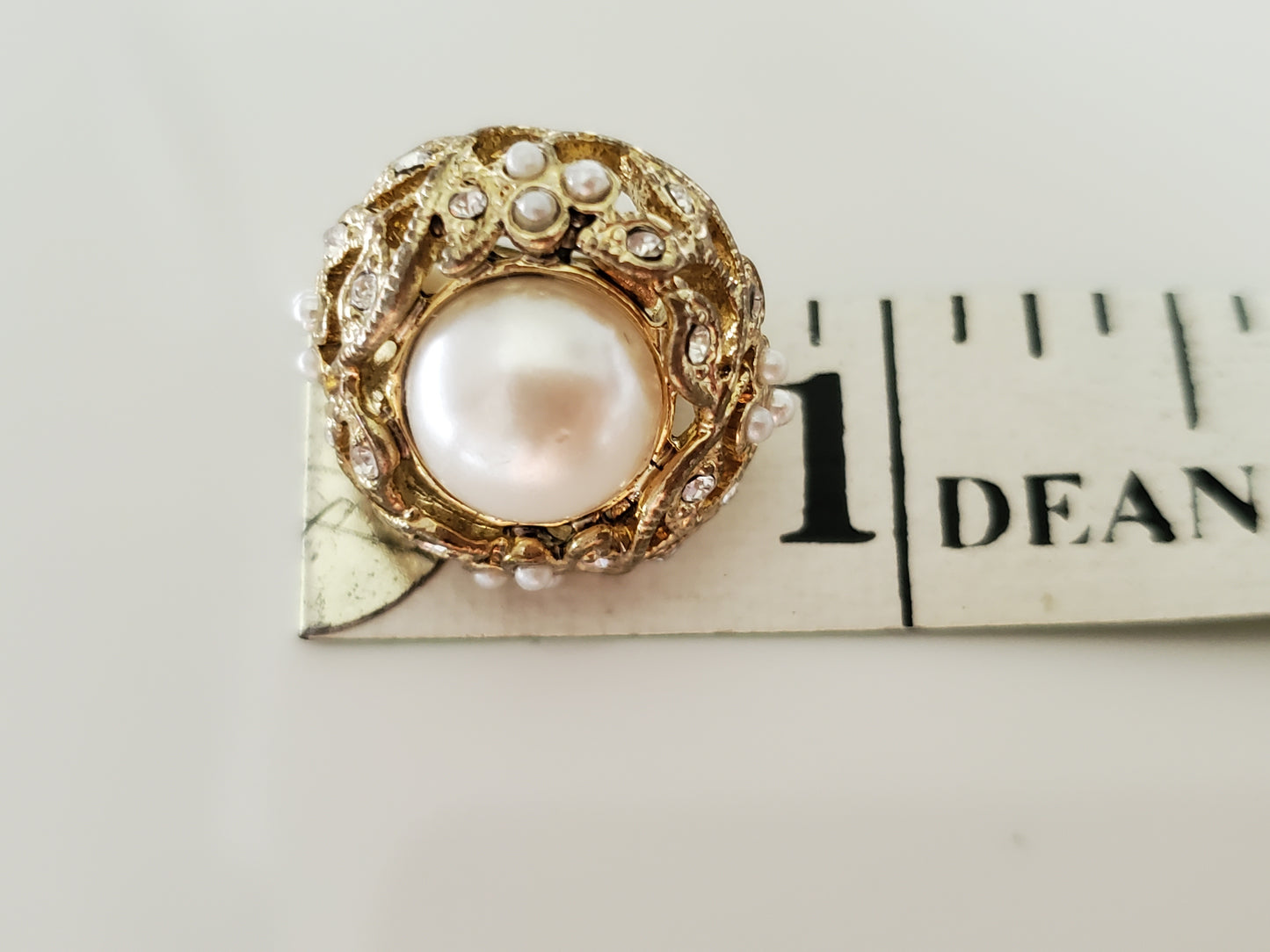 Vintage Faux Pearl Clip On Earrings