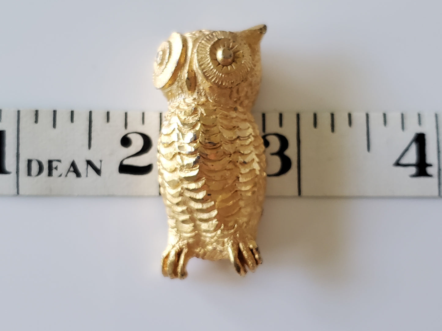 Vintage Gold-tone Owl Brooch