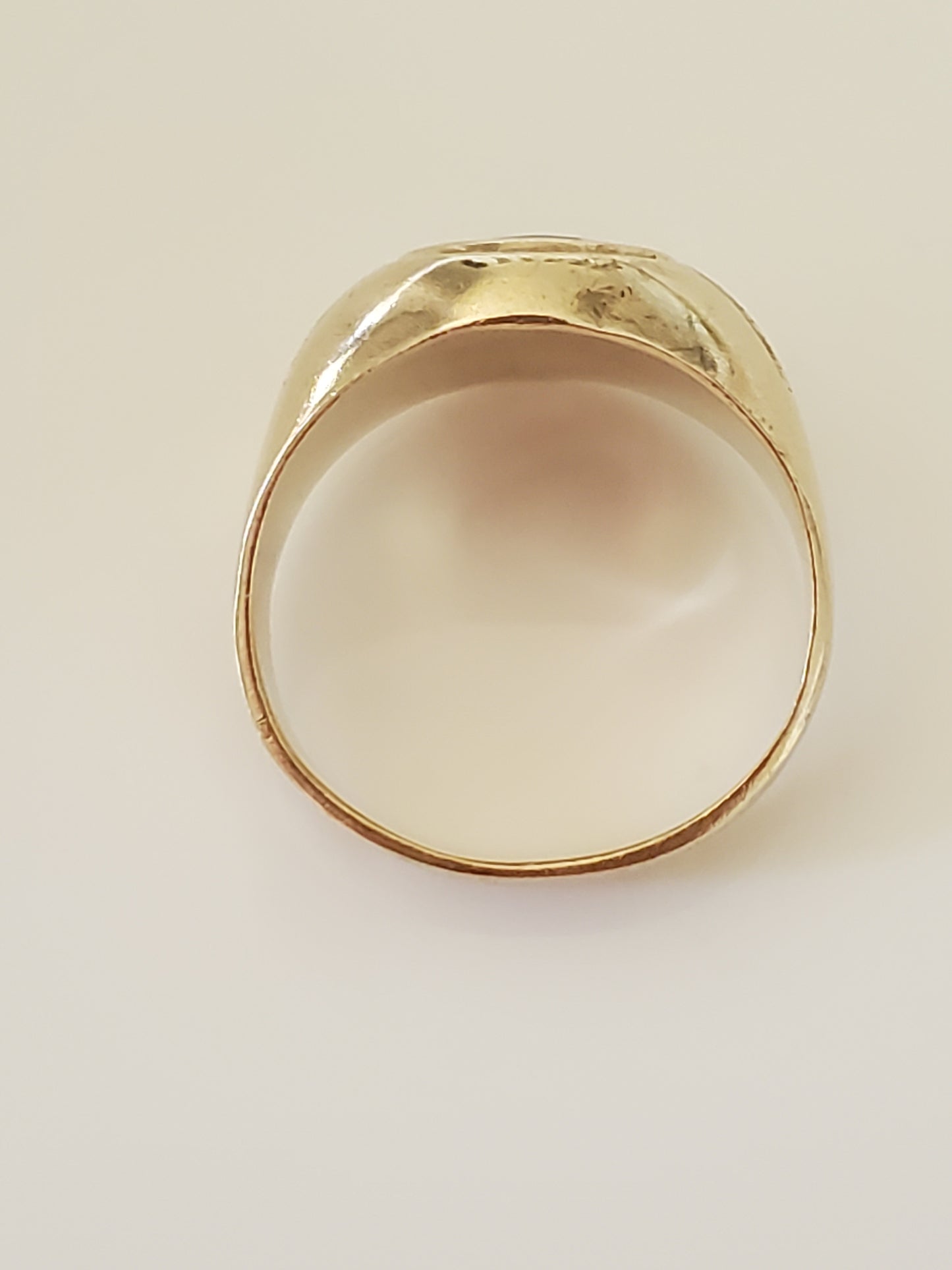 Gorgeous Vintage Mid-Century 10K Solid Gold Blue Spinel Men’s Ring