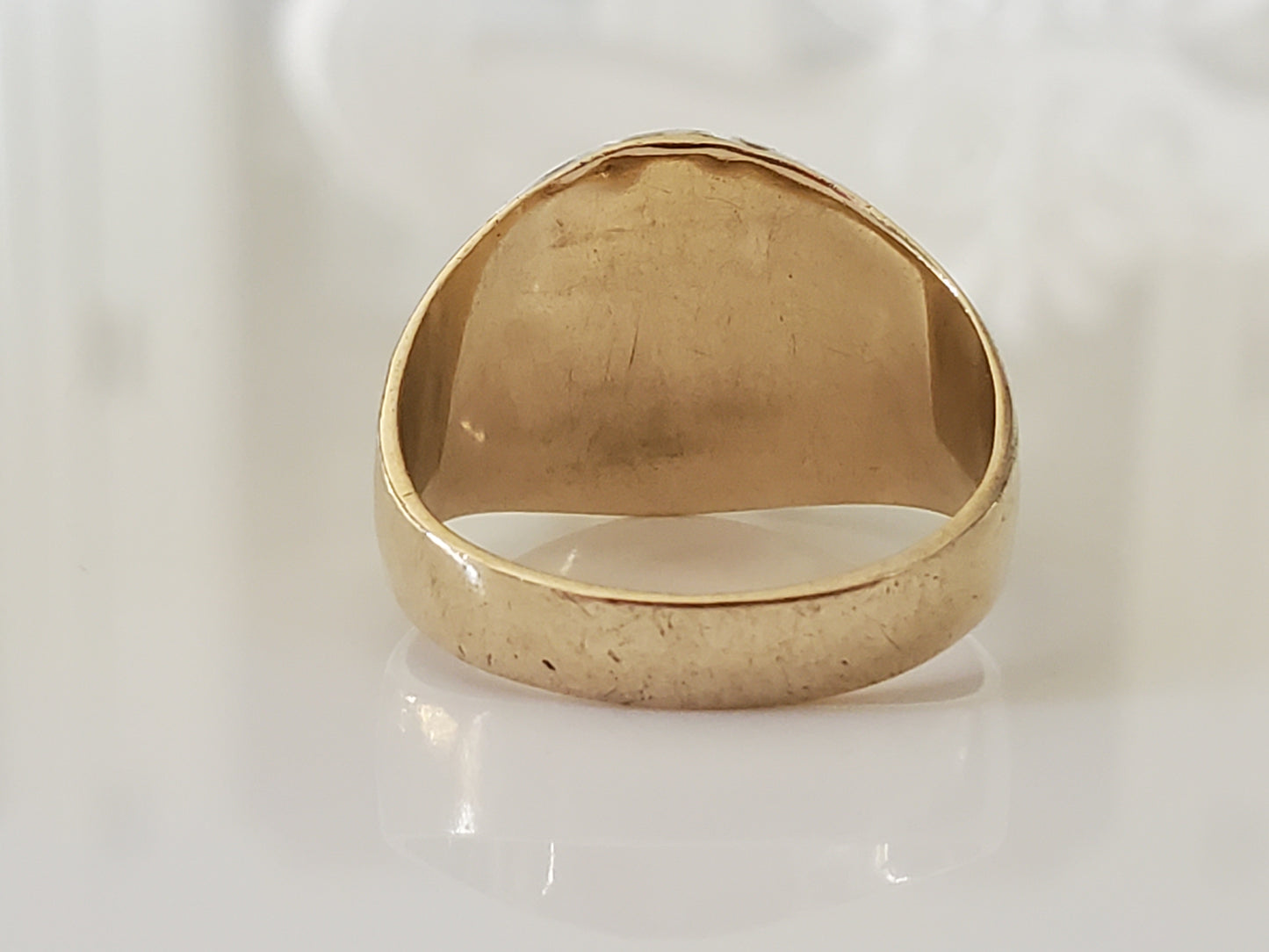 Gorgeous Vintage Mid-Century 10K Solid Gold Blue Spinel Men’s Ring