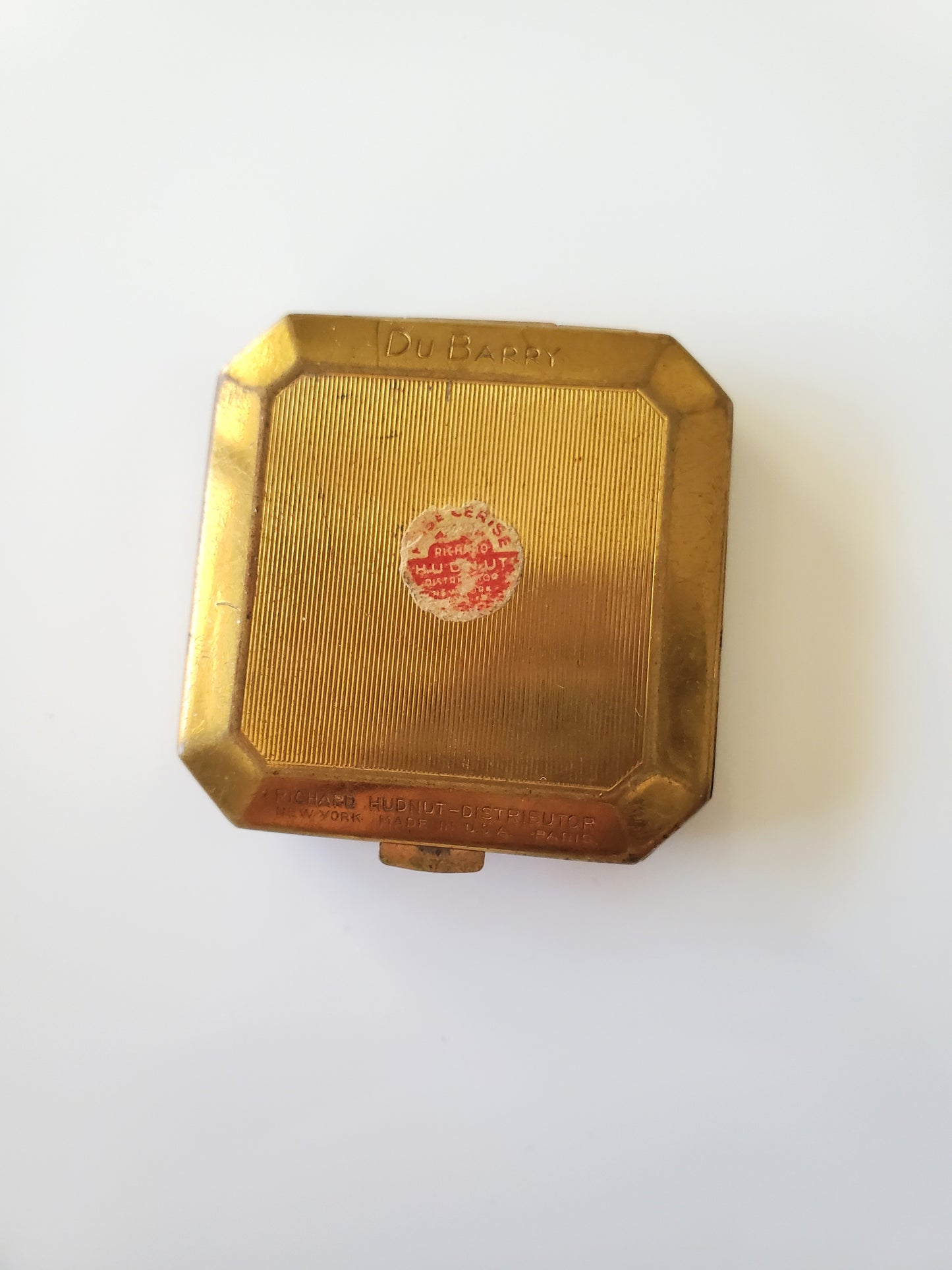 Small Vintage Richard Hudnut Square Gold Compact