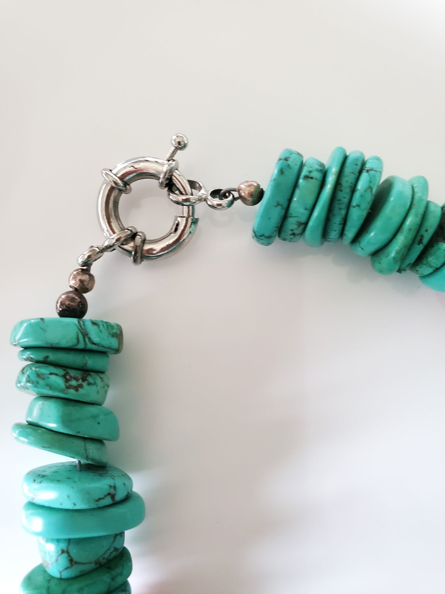 Turquoise and Carnelian Beaded Choker Necklace