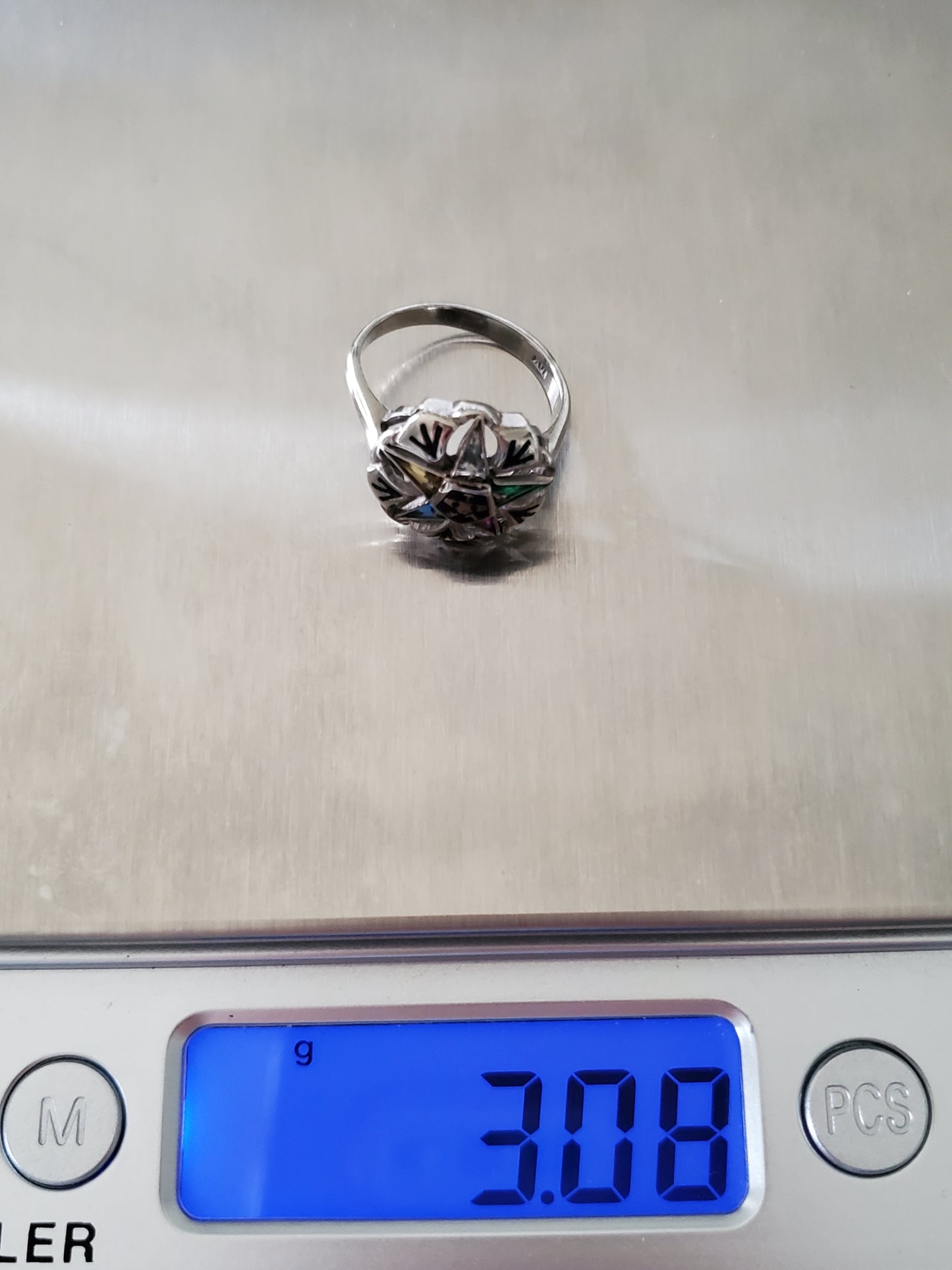 Vintage 10K Gold Order of the Eastern Star Ring