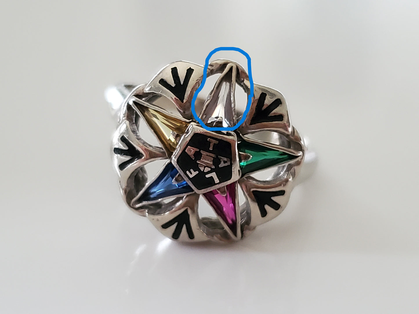 Vintage 10K Gold Order of the Eastern Star Ring