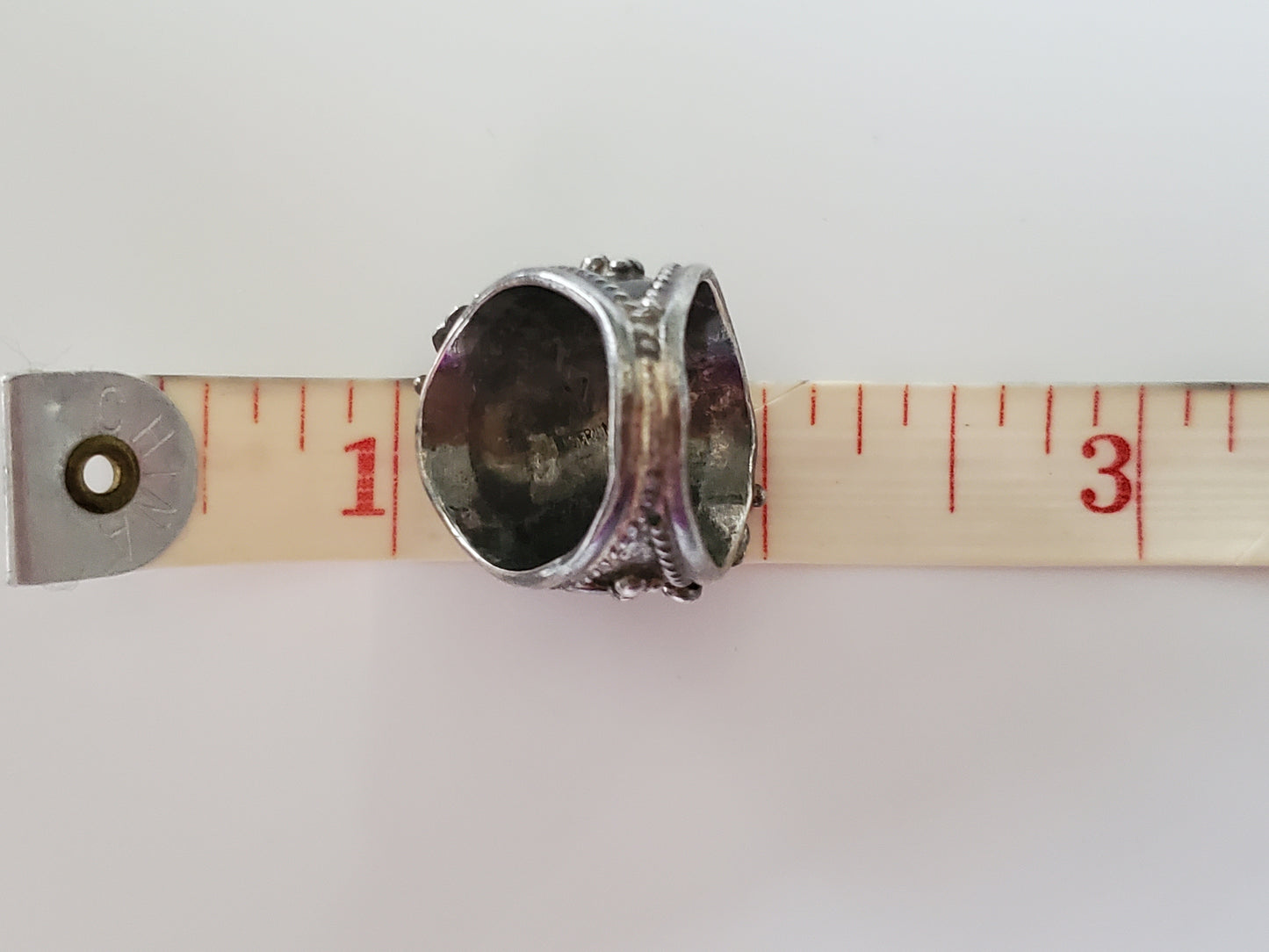 Beautiful Sterling Silver Navajo Turquoise Floral Ring