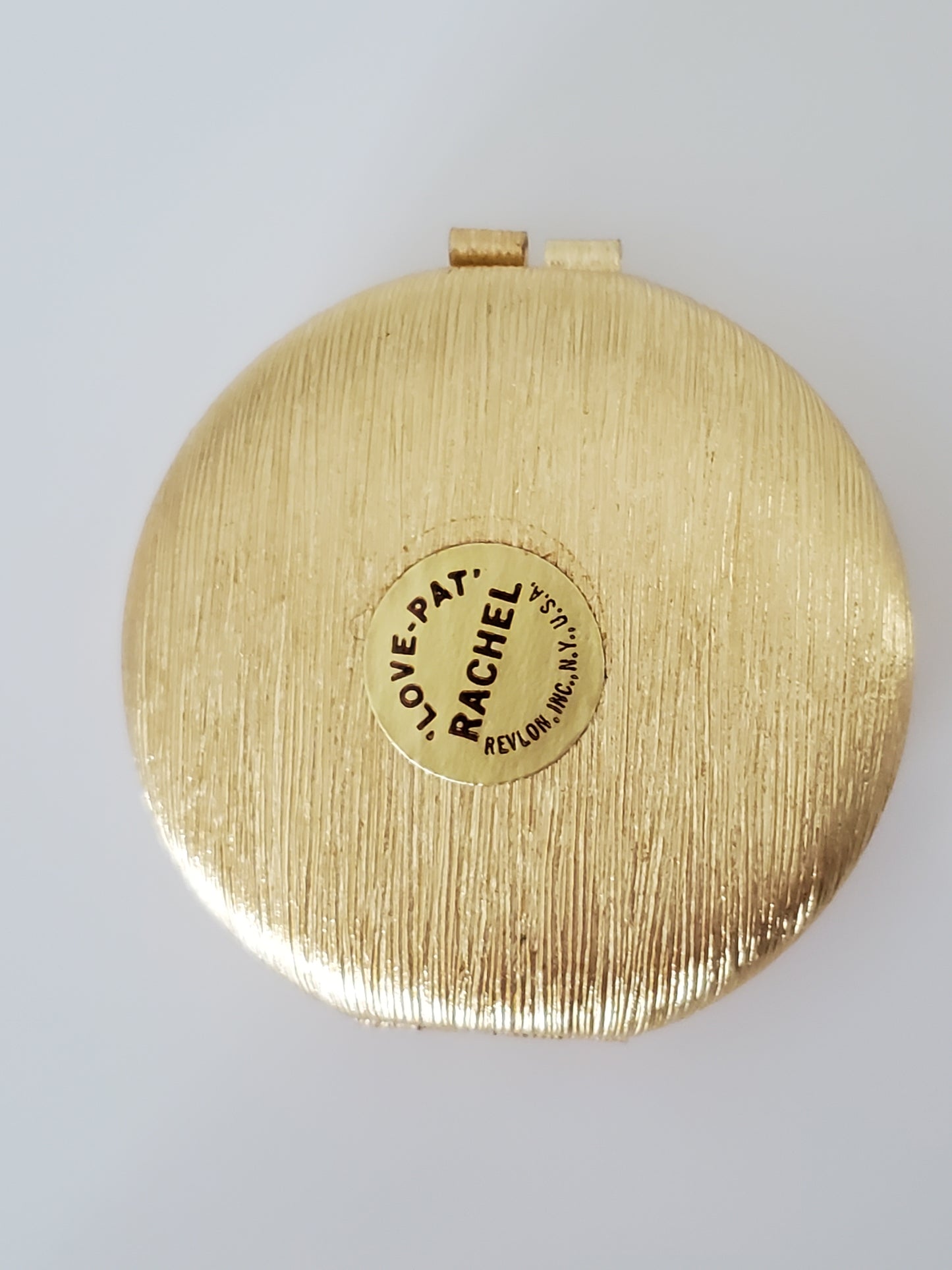 Mid-century Revlon Embroidered Goldtone Compact with Purse/Case