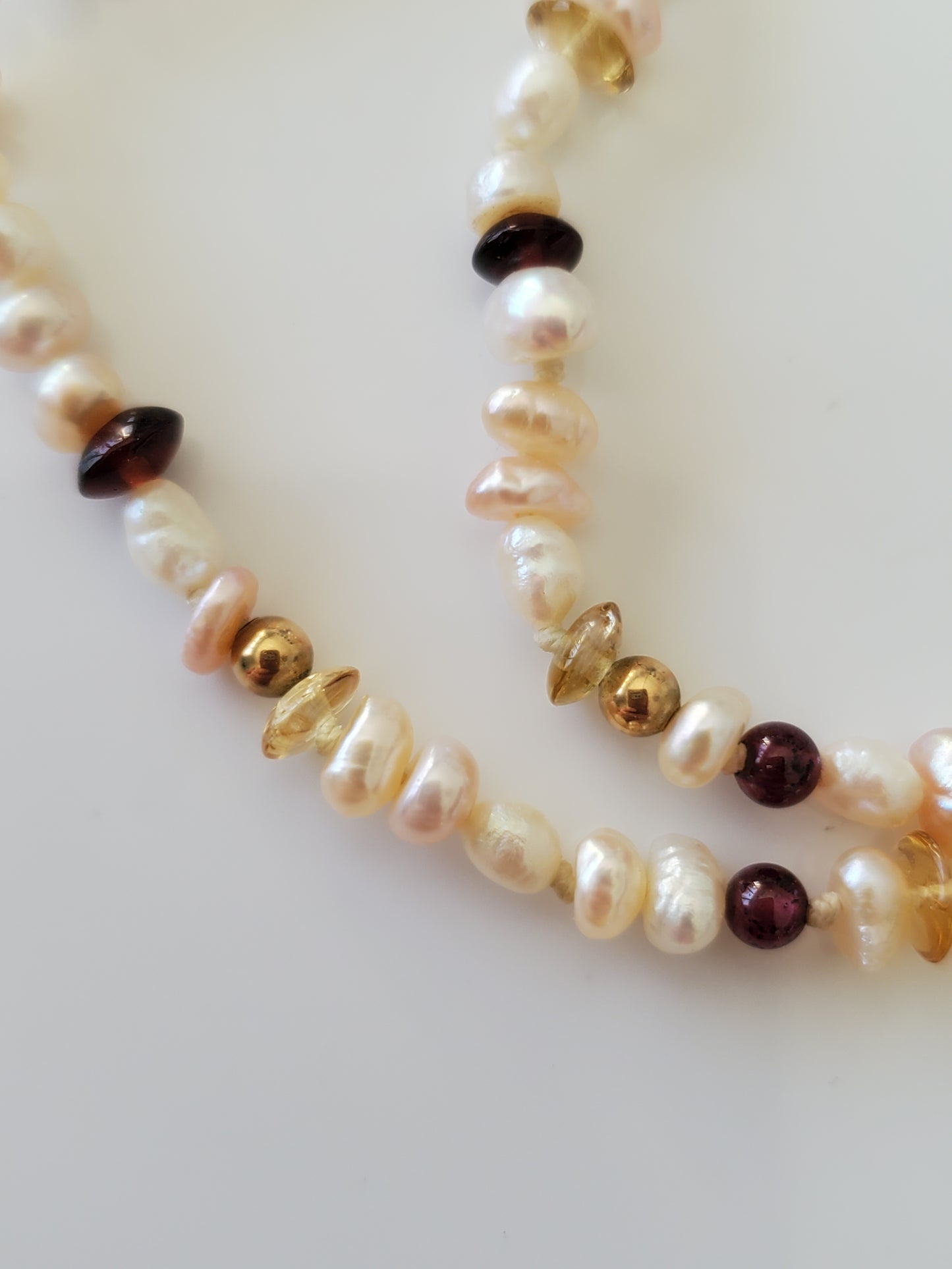 Vintage Freshwater Seed Pearl with Beads and Gold-fill clasp