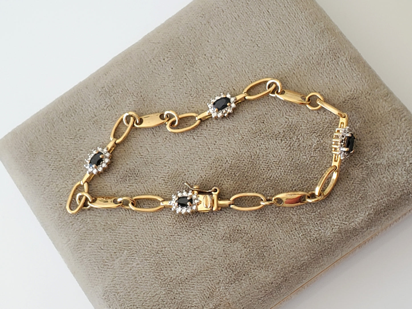 Ross Simons Sterling Silver Blue Stone Tennis Bracelet