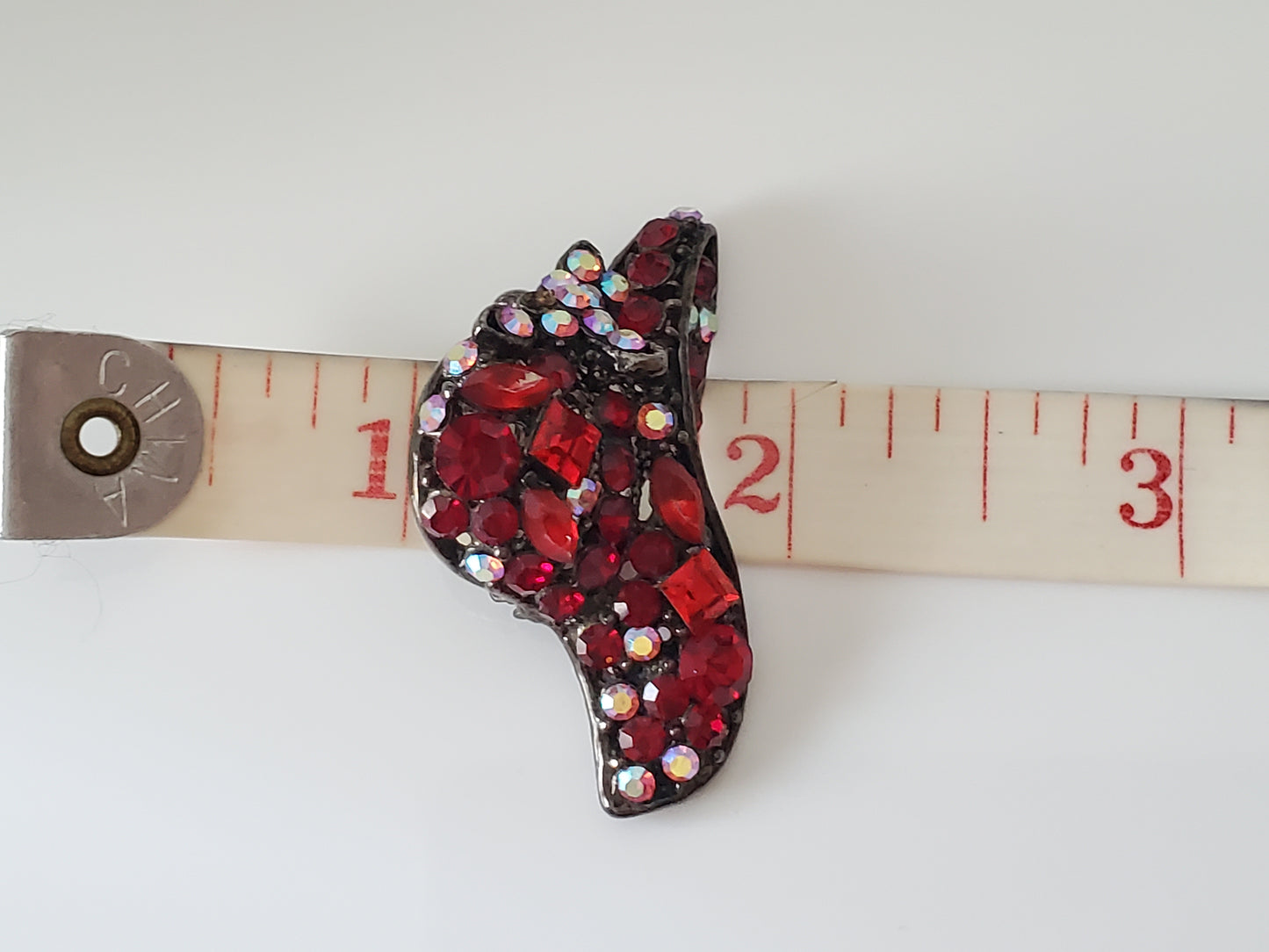Vintage Red Hat Society Brooch Pin