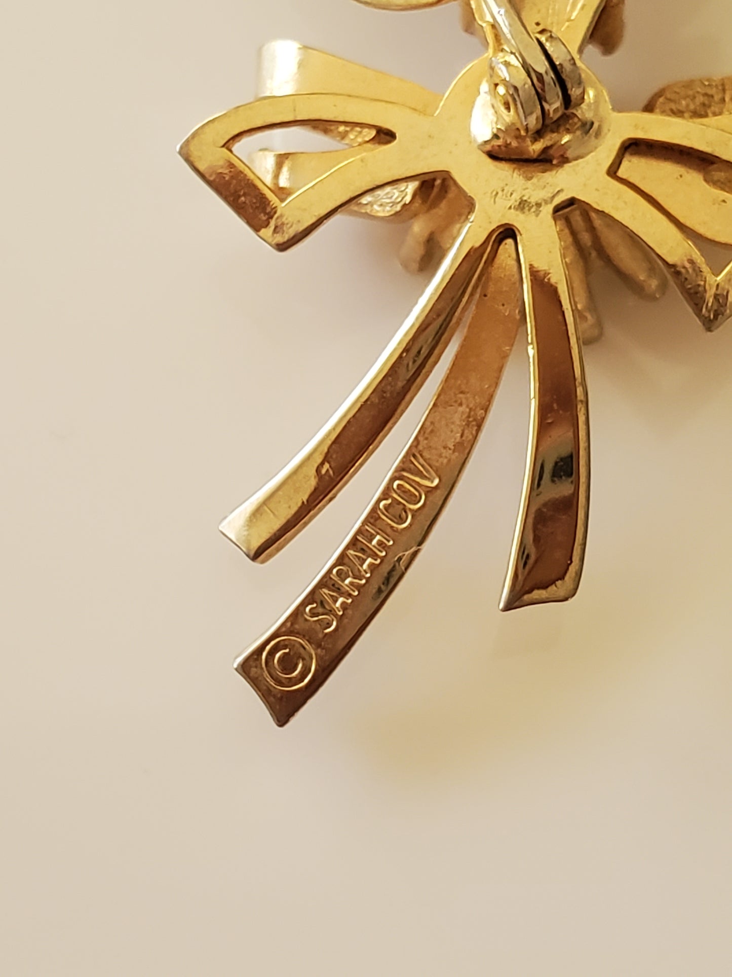 Vintage Sarah Coventry Floral Leaf Spray Brooch