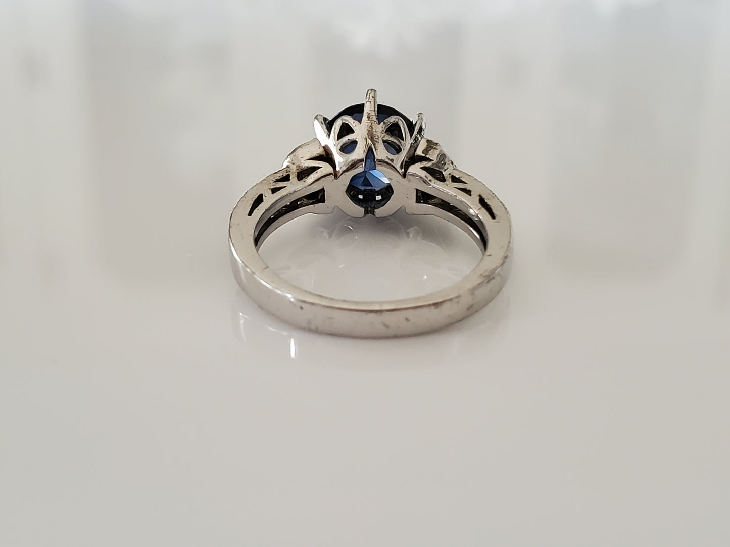 Sterling Silver with Blue Stone Ring