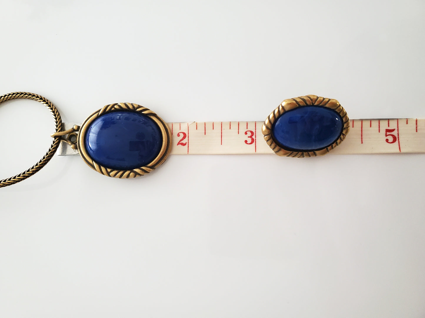 Vintage Monet Blue Carbochan Necklace and Earring Set