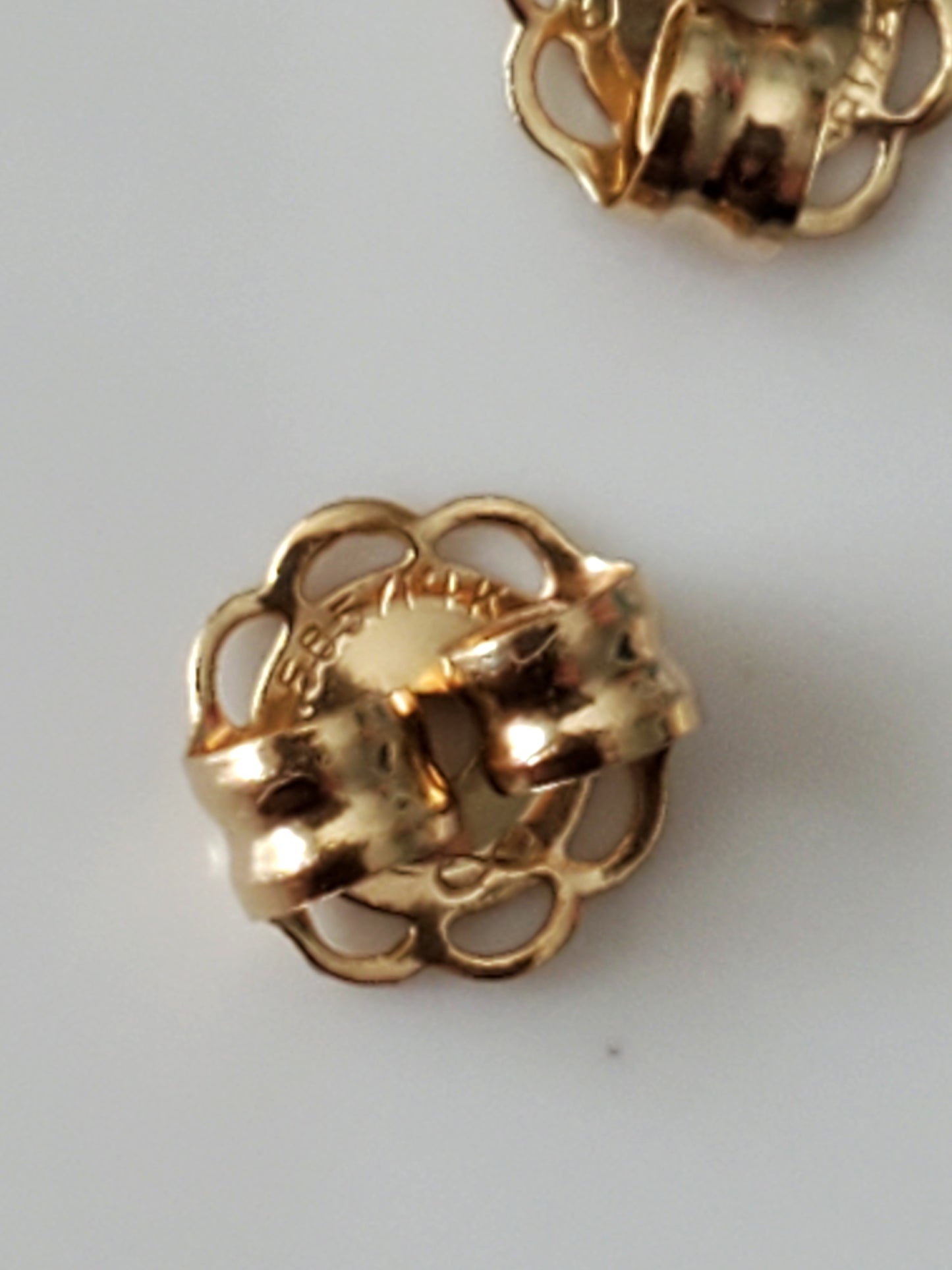 Vintage 14K Solid Gold Onyx Stud Earrings