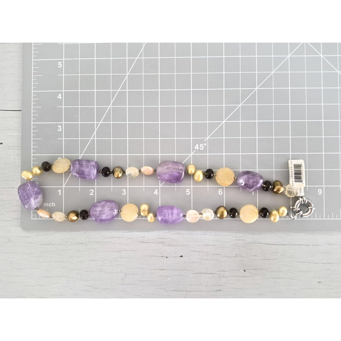 Alexander Kalifano Cultured Pearl Amethyst and Agate Bead Necklace