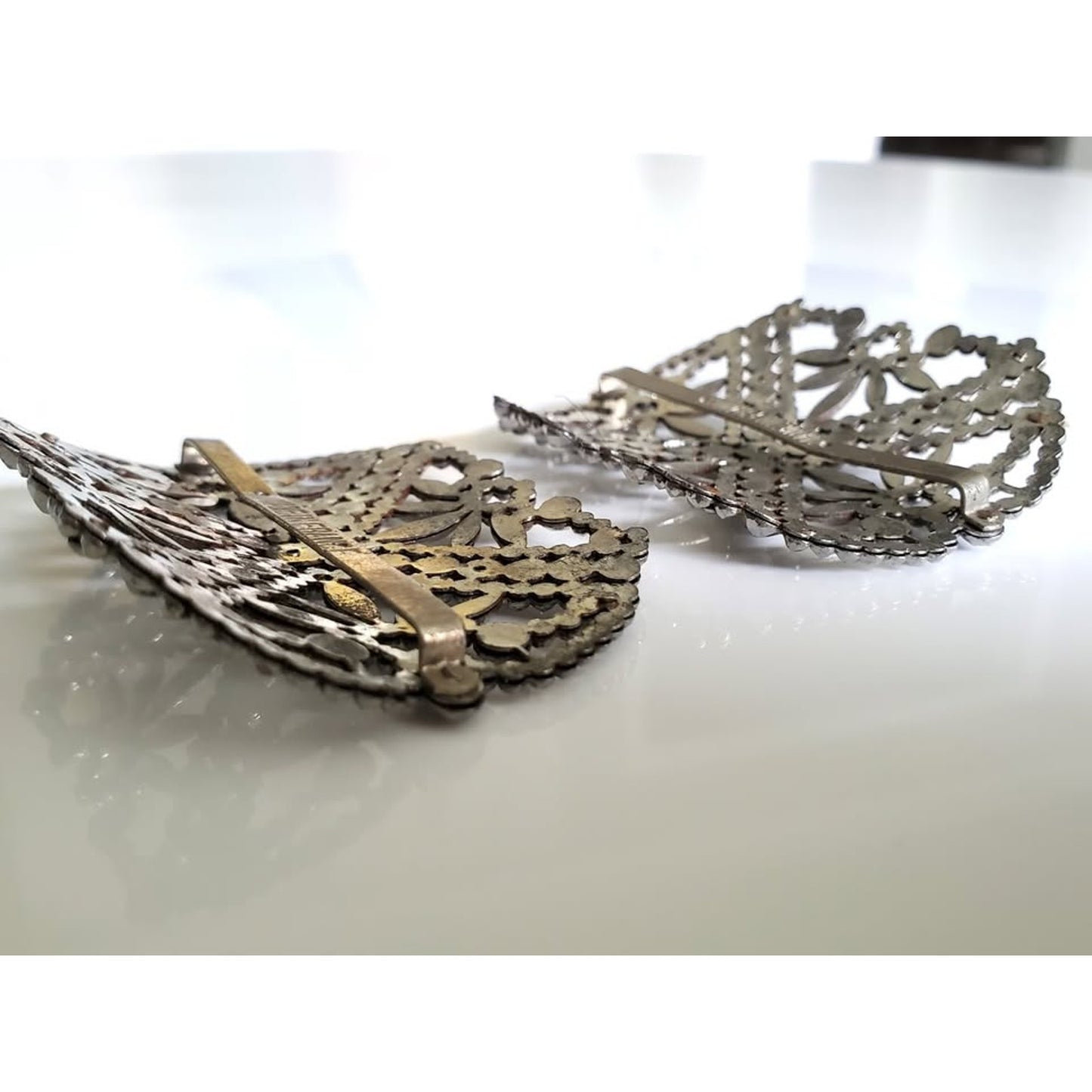 Antique Marcasite Shoe Clips - Made in France