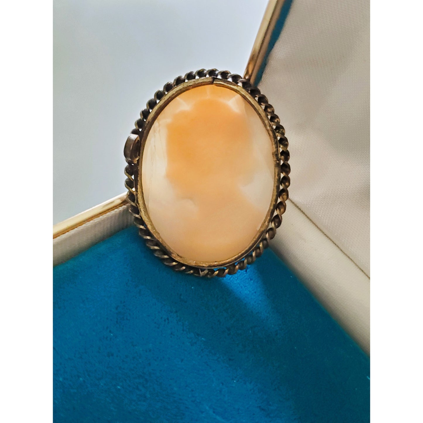 Vintage Shell Cameo Brooch Project Piece