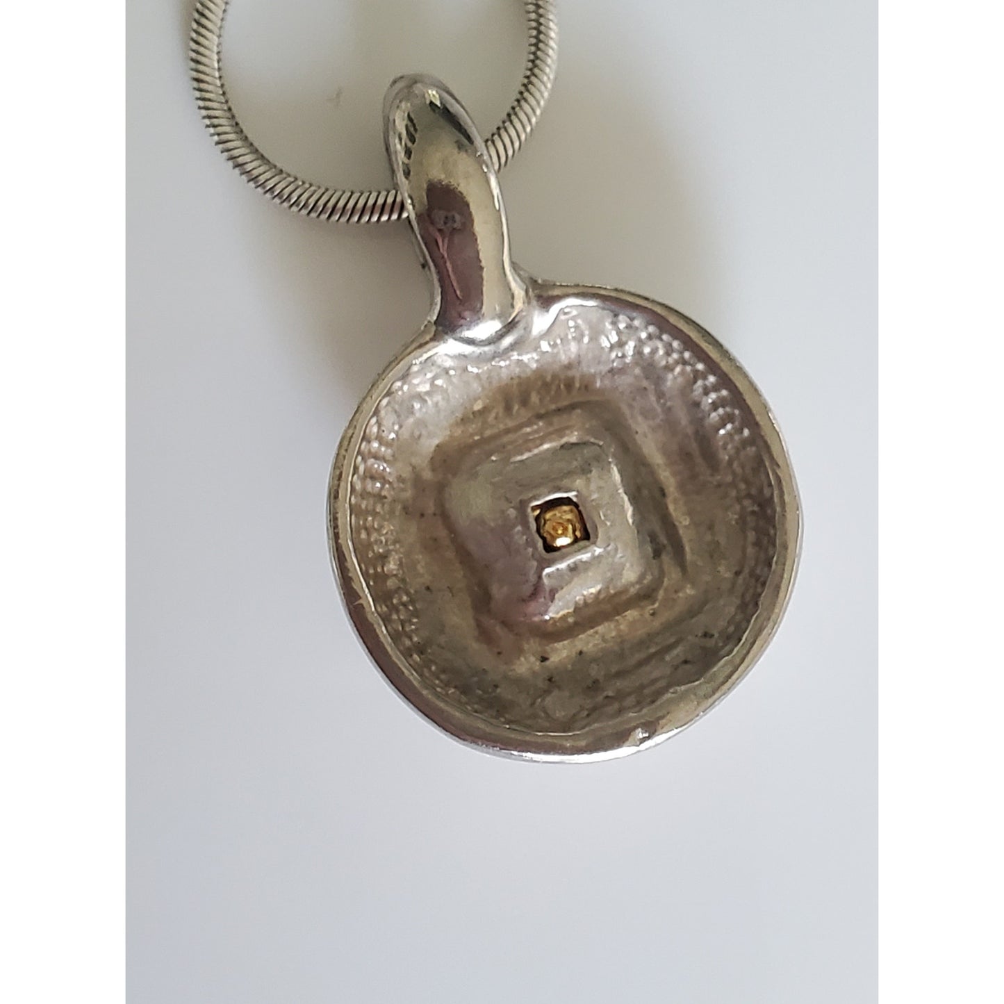 Vintage Sterling Silver Pink Stone Necklace