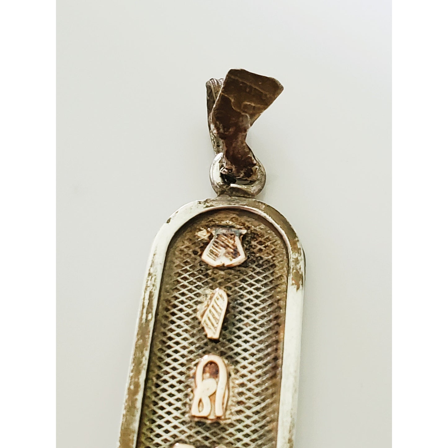 Vintage Sterling Silver Egyptian Hieroglyph Pendant