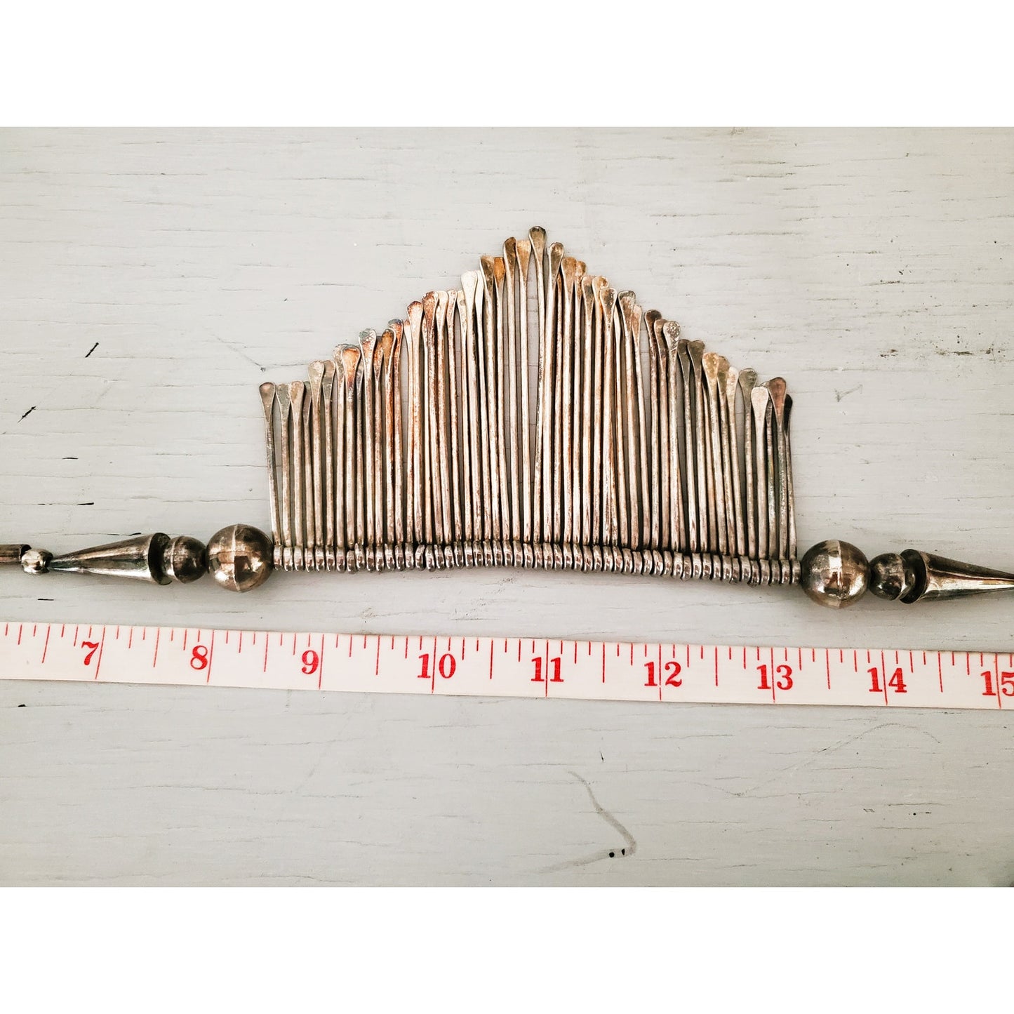 Vintage Silver Tone Fringe Bib Necklace