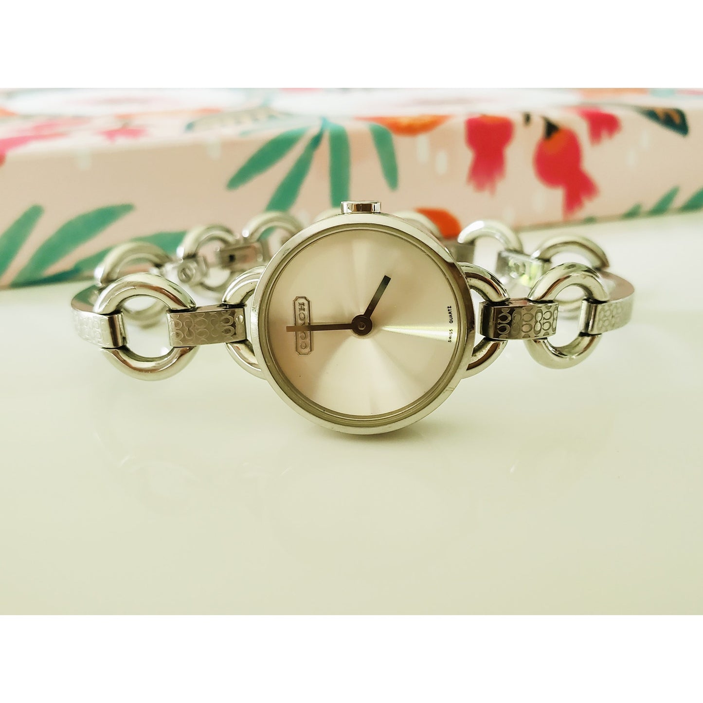 Vintage Silver Tone Coach Watch