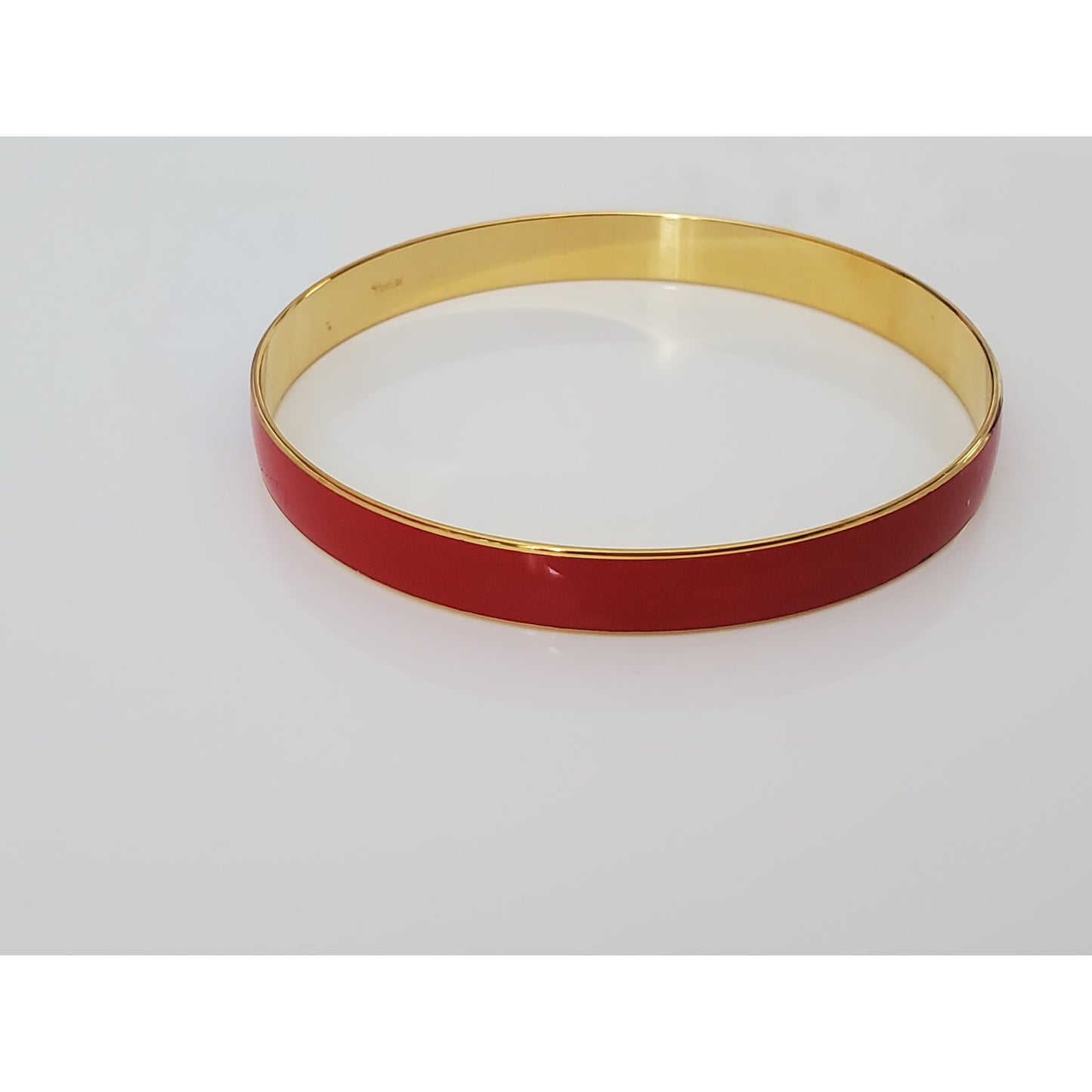 Vintage Trifari Red Enamel Bangle