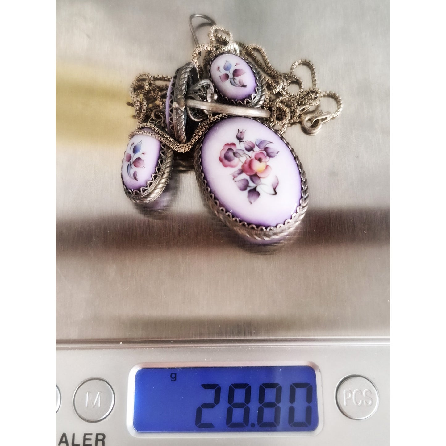 Vintage Rostov Finift Reversible Jewelry Set