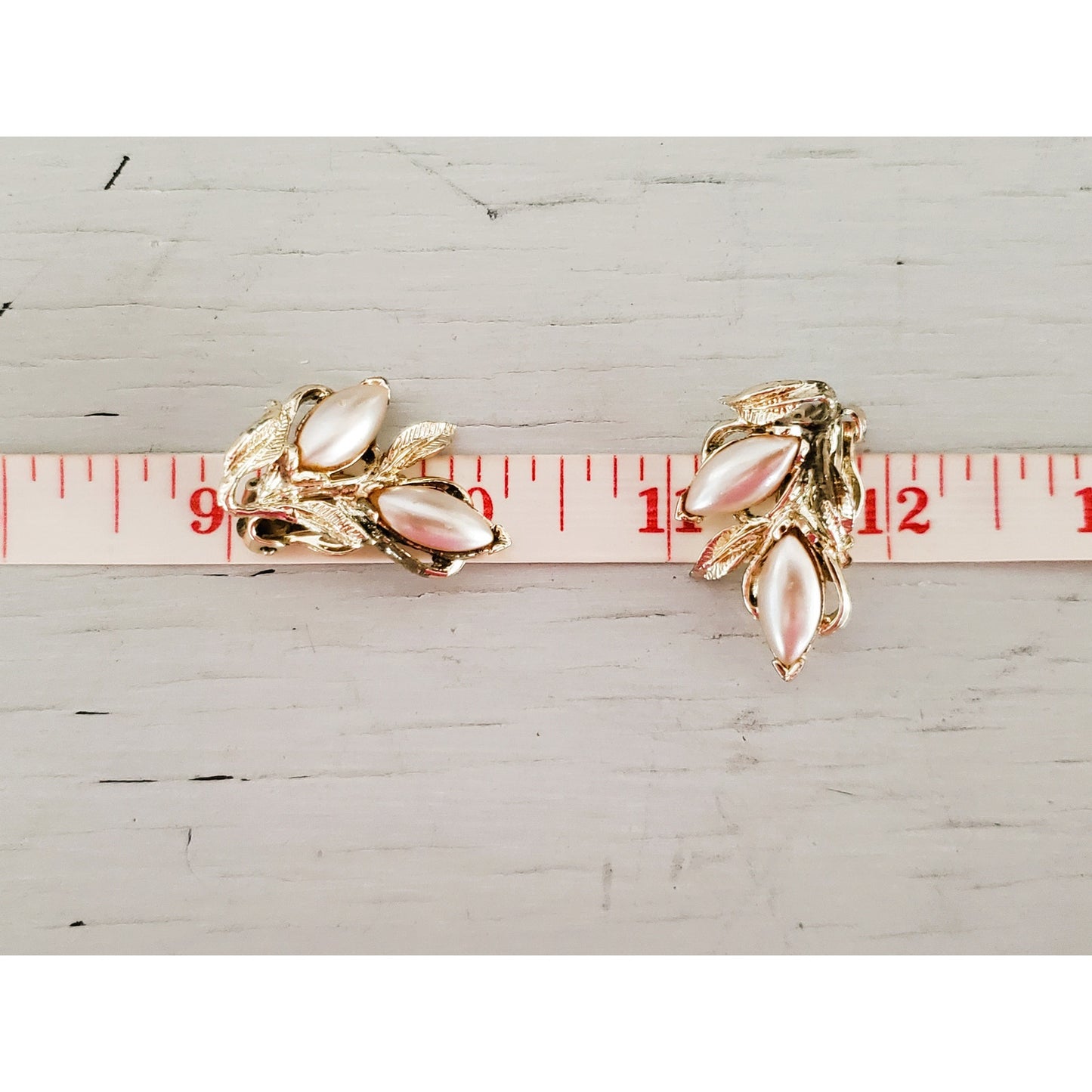 Vintage Faux Pearl and Silver Tone Clip On Earrings