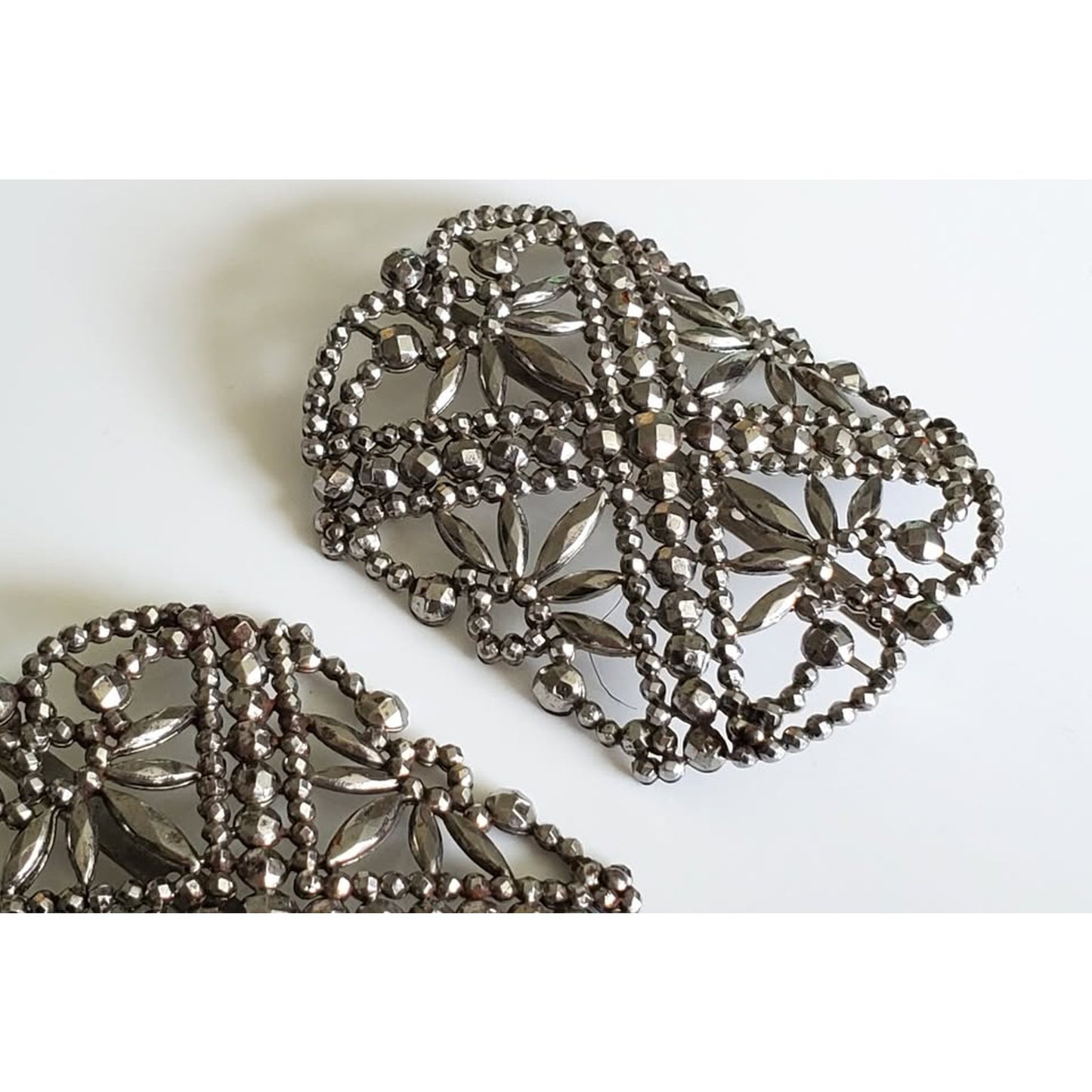 Antique Marcasite Shoe Clips - Made in France
