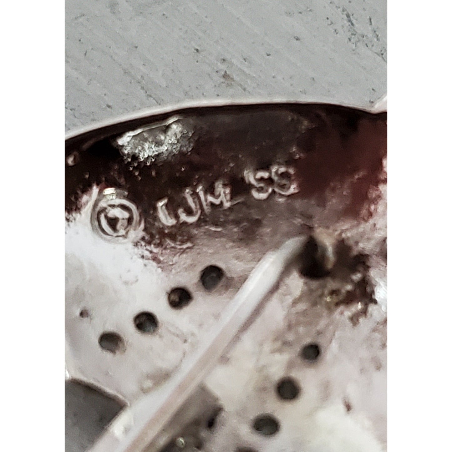 CZ and Enamel Plated Sterling Silver Umbrella Hat Pin