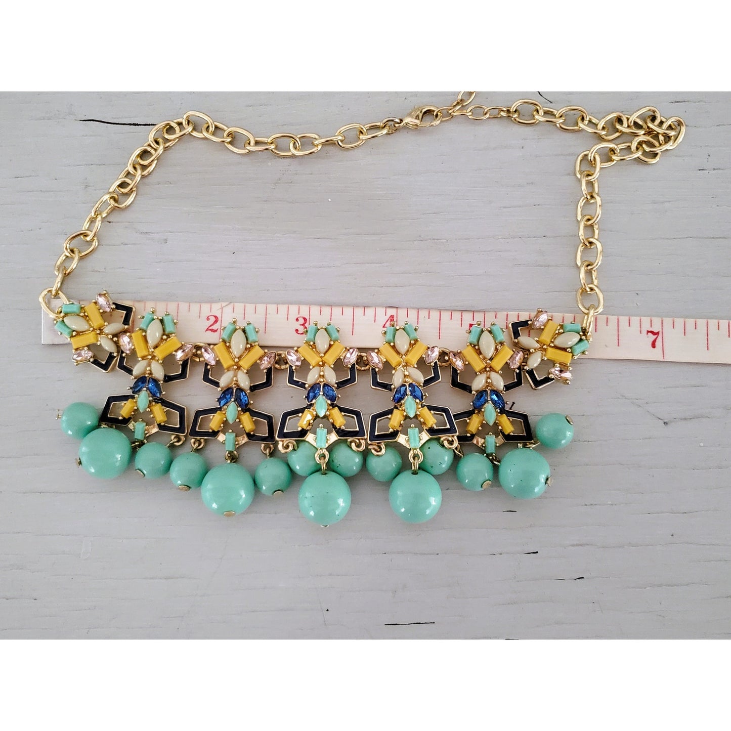 Talbots Seafoam Green Mulit-color Statement Necklace