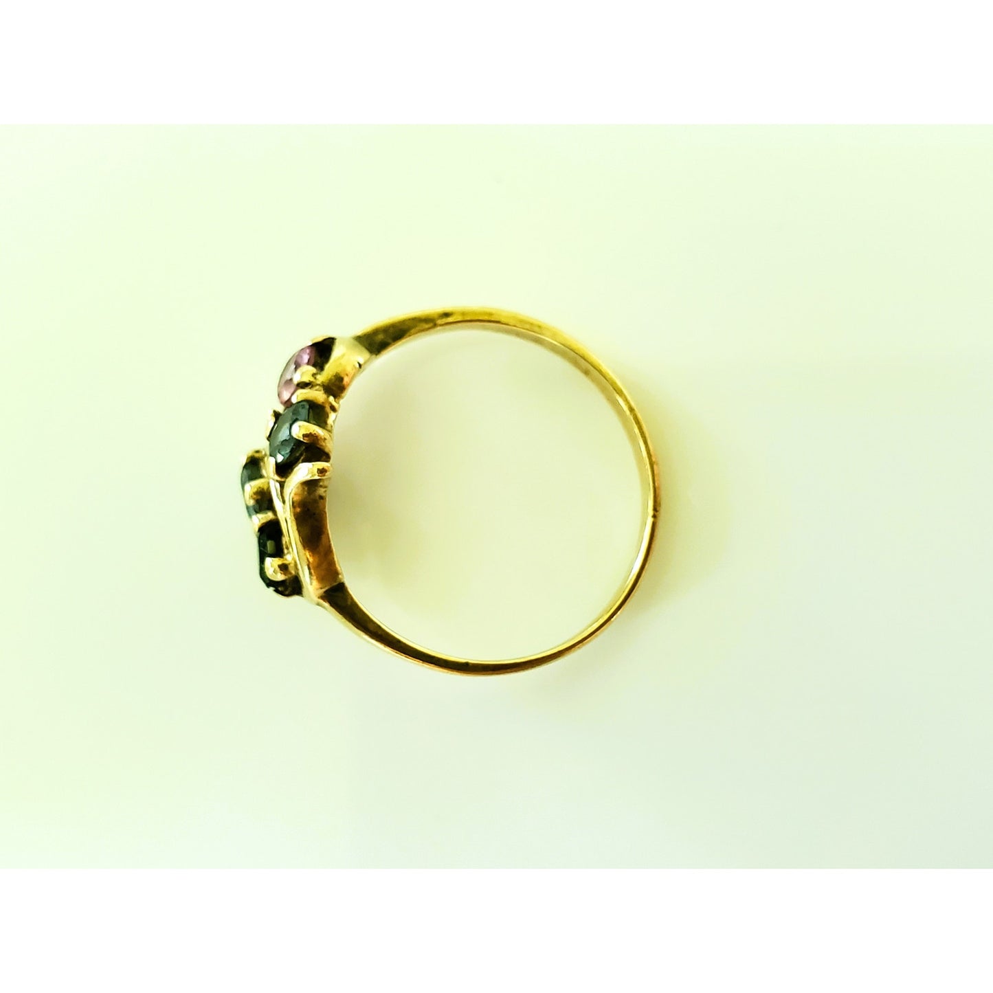 Vintage 10K Gold Multi Gem Ring