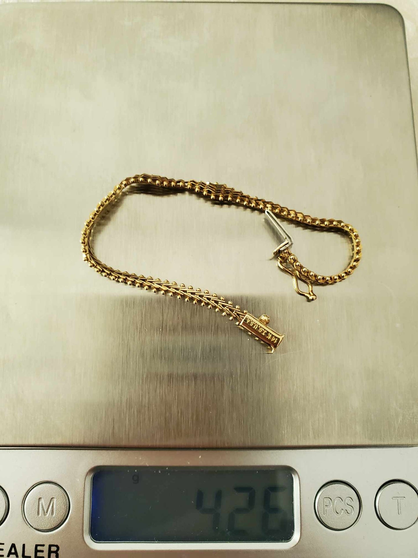 14K Gold – Imperial Gold Designer Marquise Child Bracelet – Limited Edition