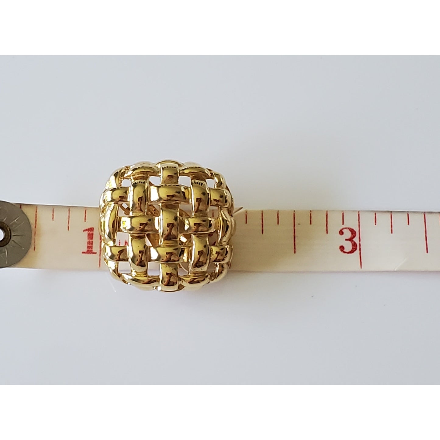 Vintage Givenchy Basketweave Clip on Earrings