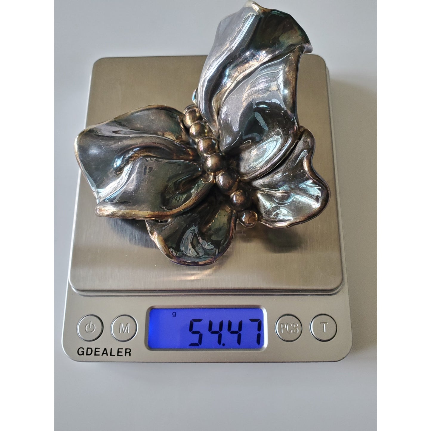 Varsano Israel Large Sterling Silver Electroform Butterfly Brooch