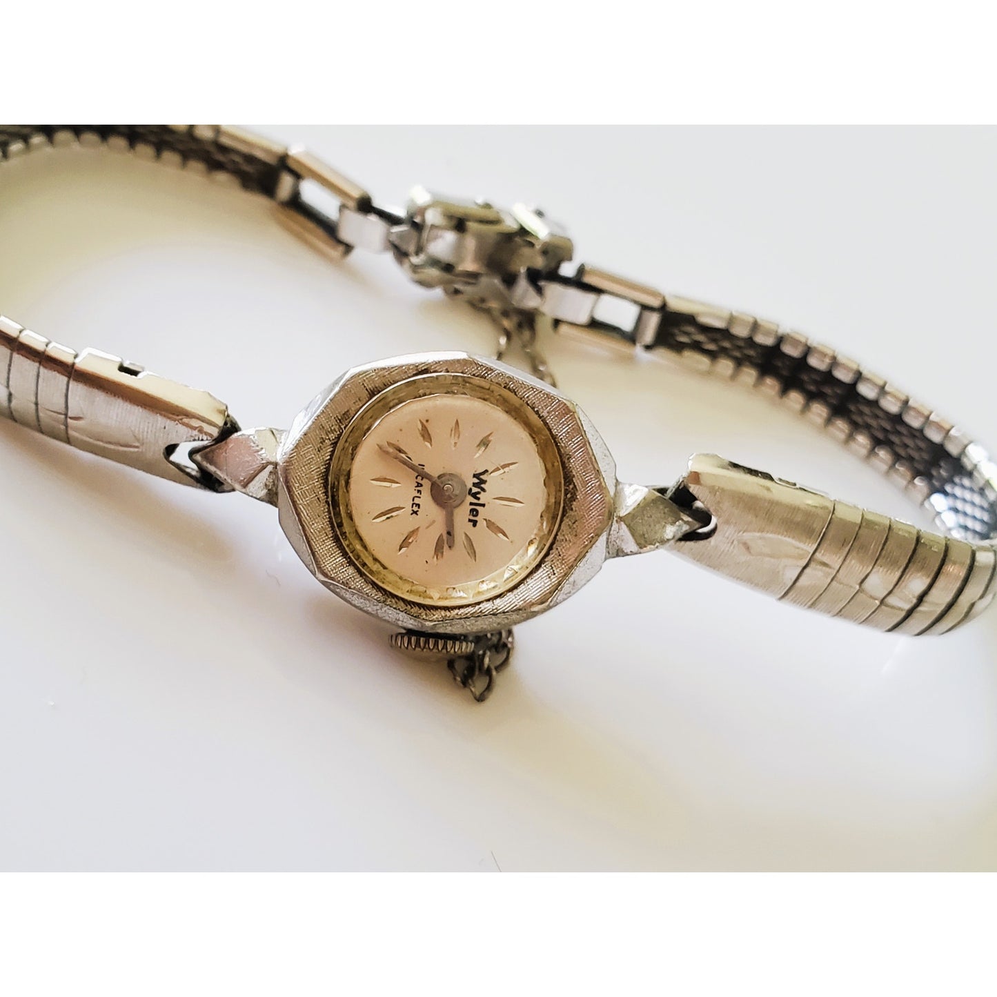 Vintage Silver Engraved Wyler Watch in Original Case